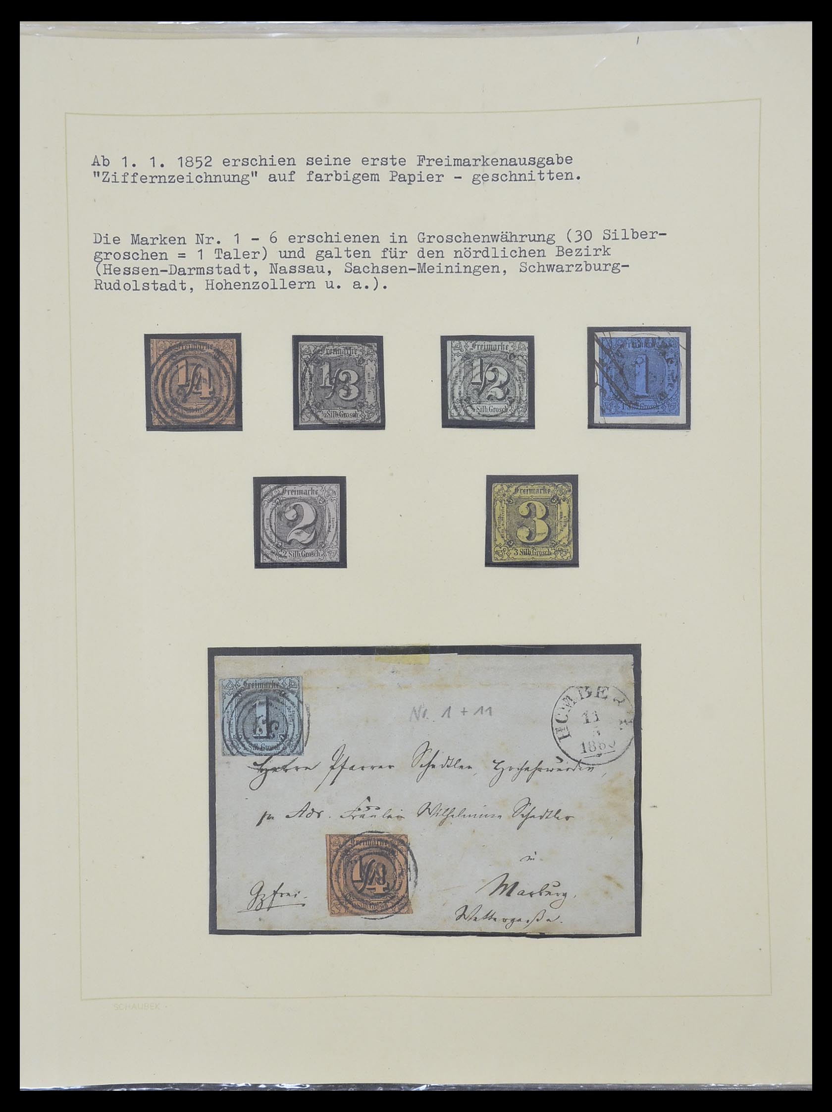 33971 022 - Postzegelverzameling 33971 Thurn & Taxis 1791-1882.