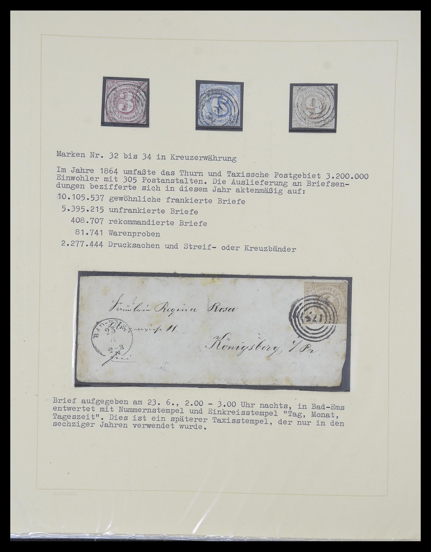 33971 032 - Postzegelverzameling 33971 Thurn & Taxis 1791-1882.