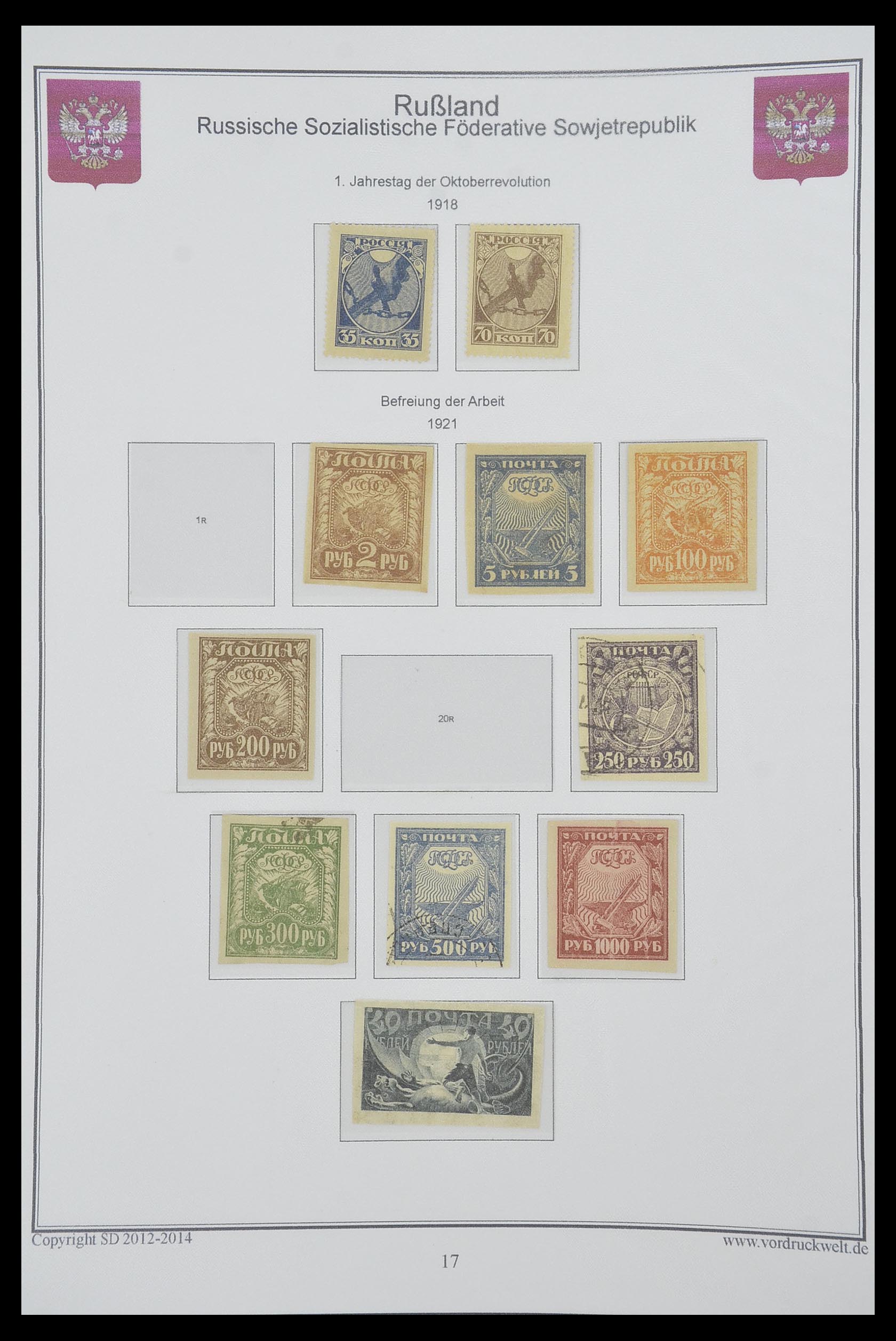 33974 011 - Postzegelverzameling 33974 Rusland 1858-1998.