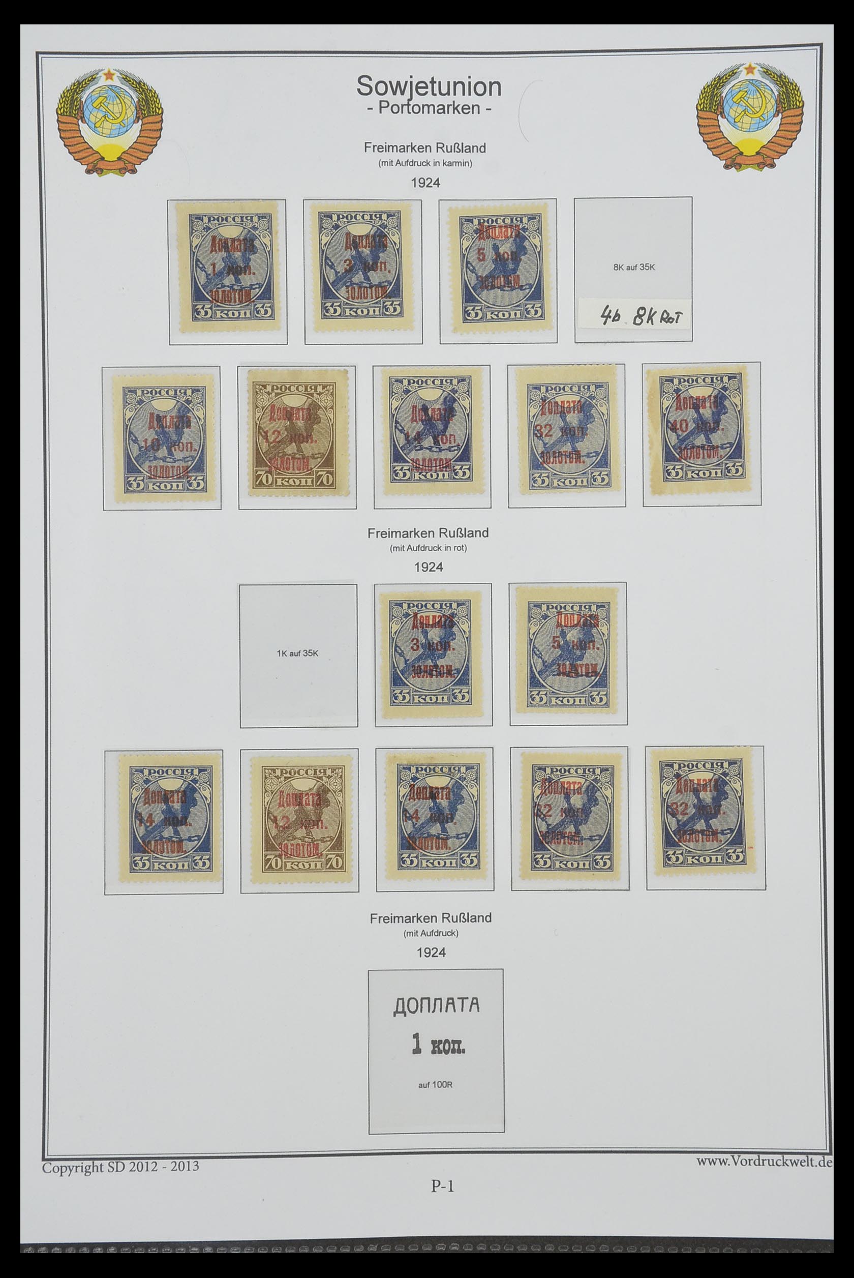 33974 020 - Postzegelverzameling 33974 Rusland 1858-1998.