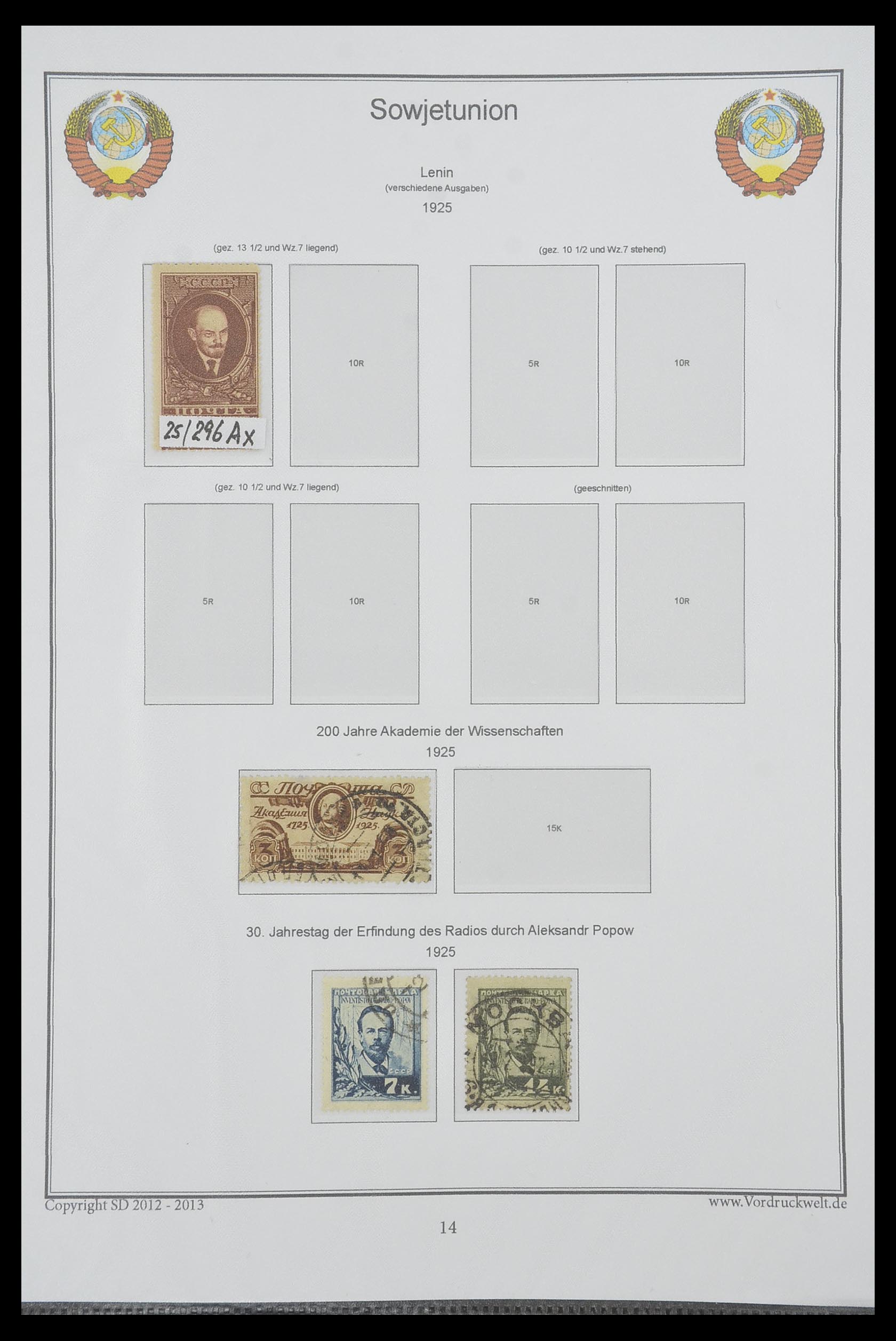 33974 032 - Postzegelverzameling 33974 Rusland 1858-1998.