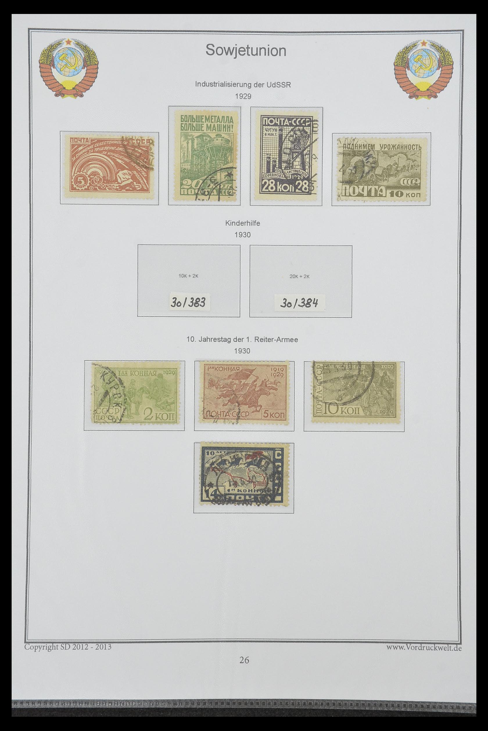 33974 044 - Postzegelverzameling 33974 Rusland 1858-1998.