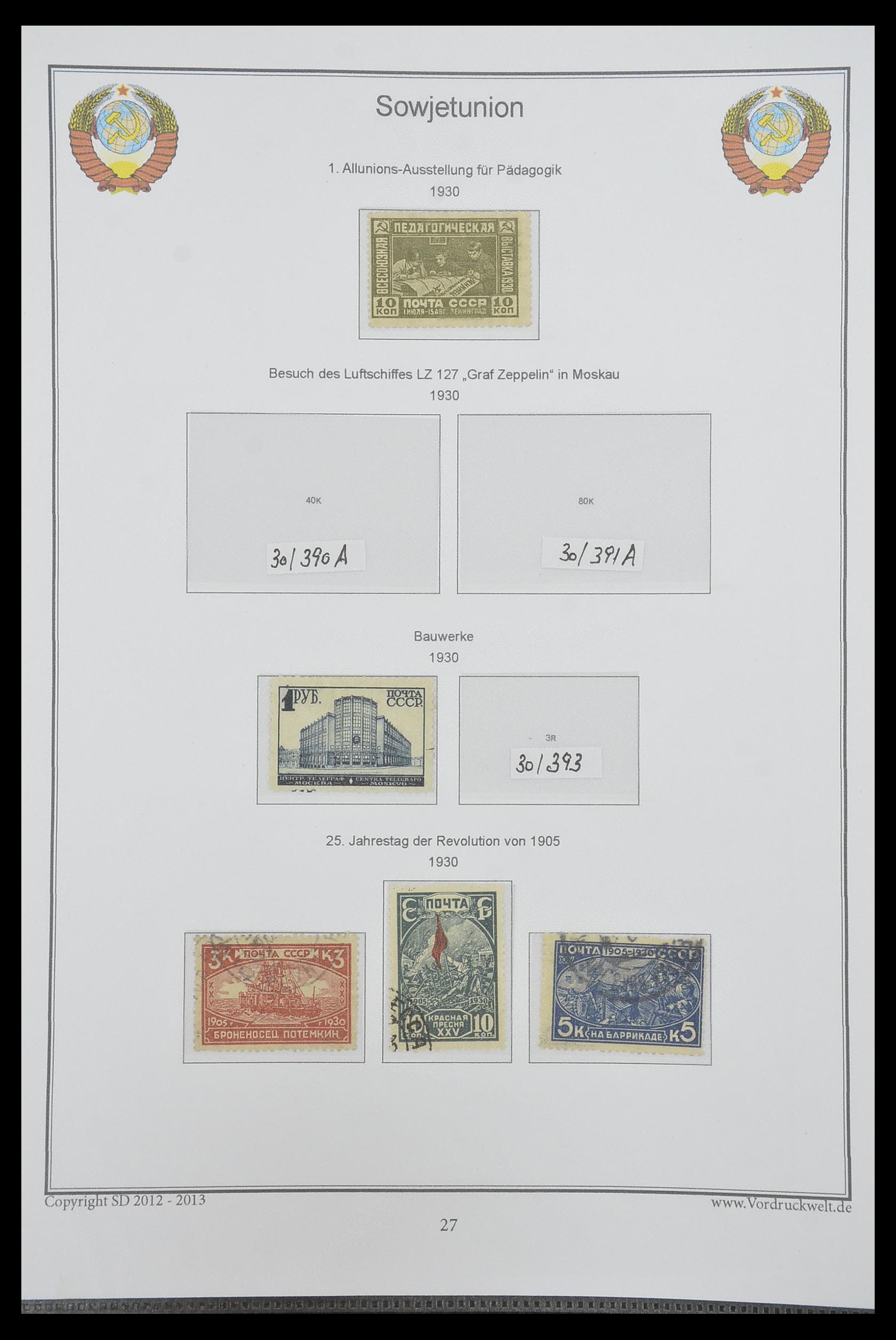 33974 045 - Postzegelverzameling 33974 Rusland 1858-1998.