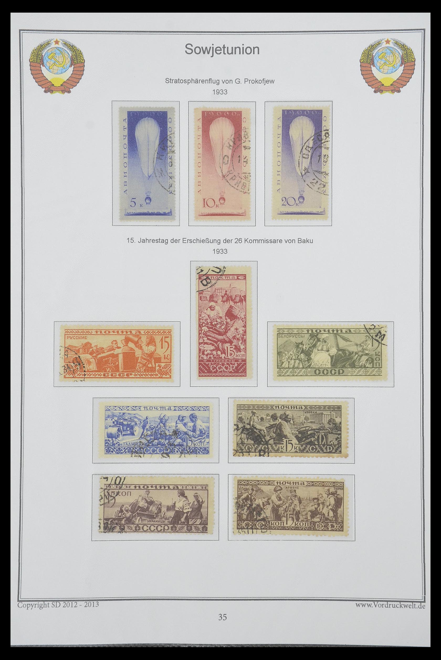 33974 052 - Postzegelverzameling 33974 Rusland 1858-1998.