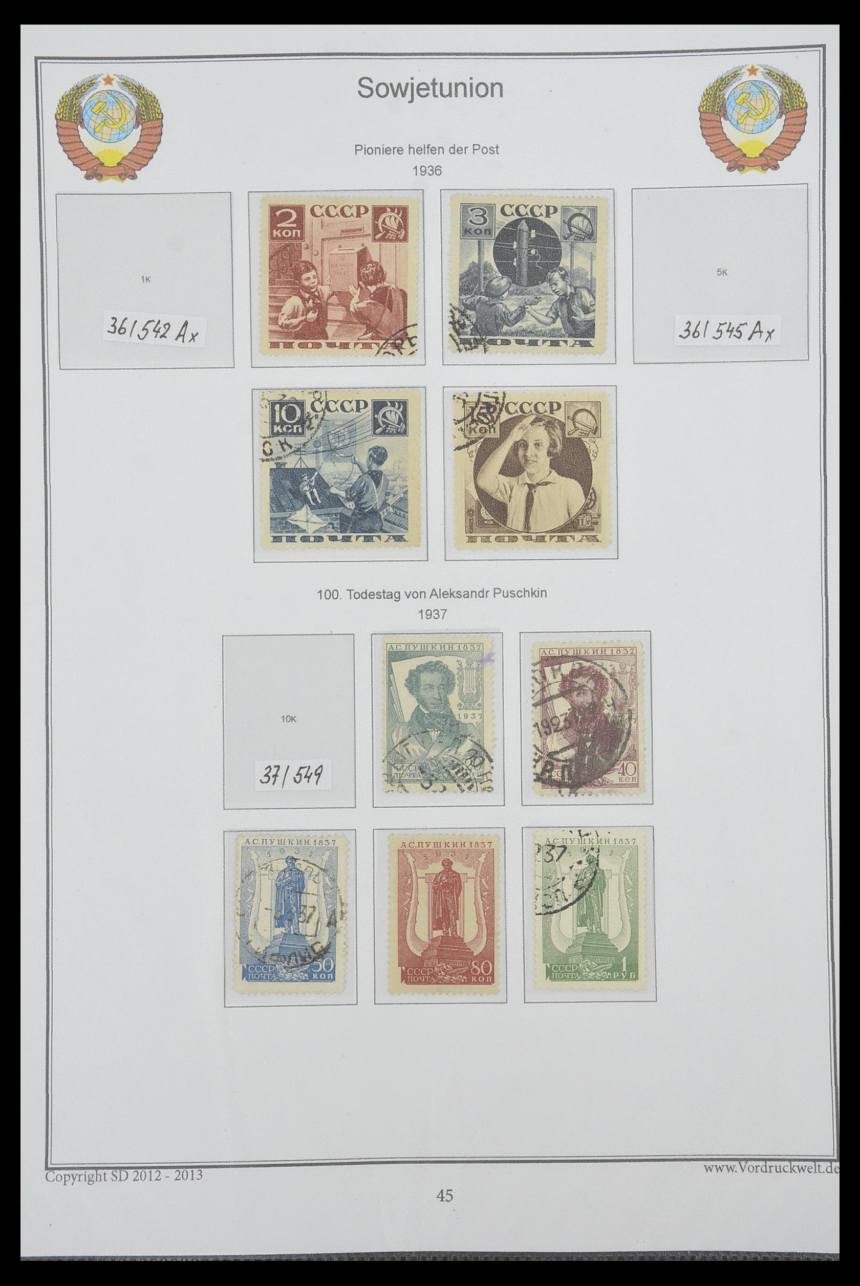 33974 061 - Postzegelverzameling 33974 Rusland 1858-1998.