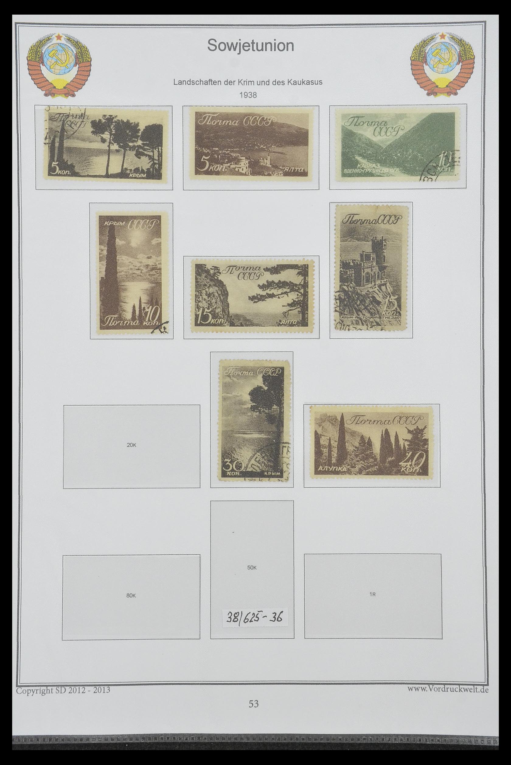 33974 068 - Postzegelverzameling 33974 Rusland 1858-1998.