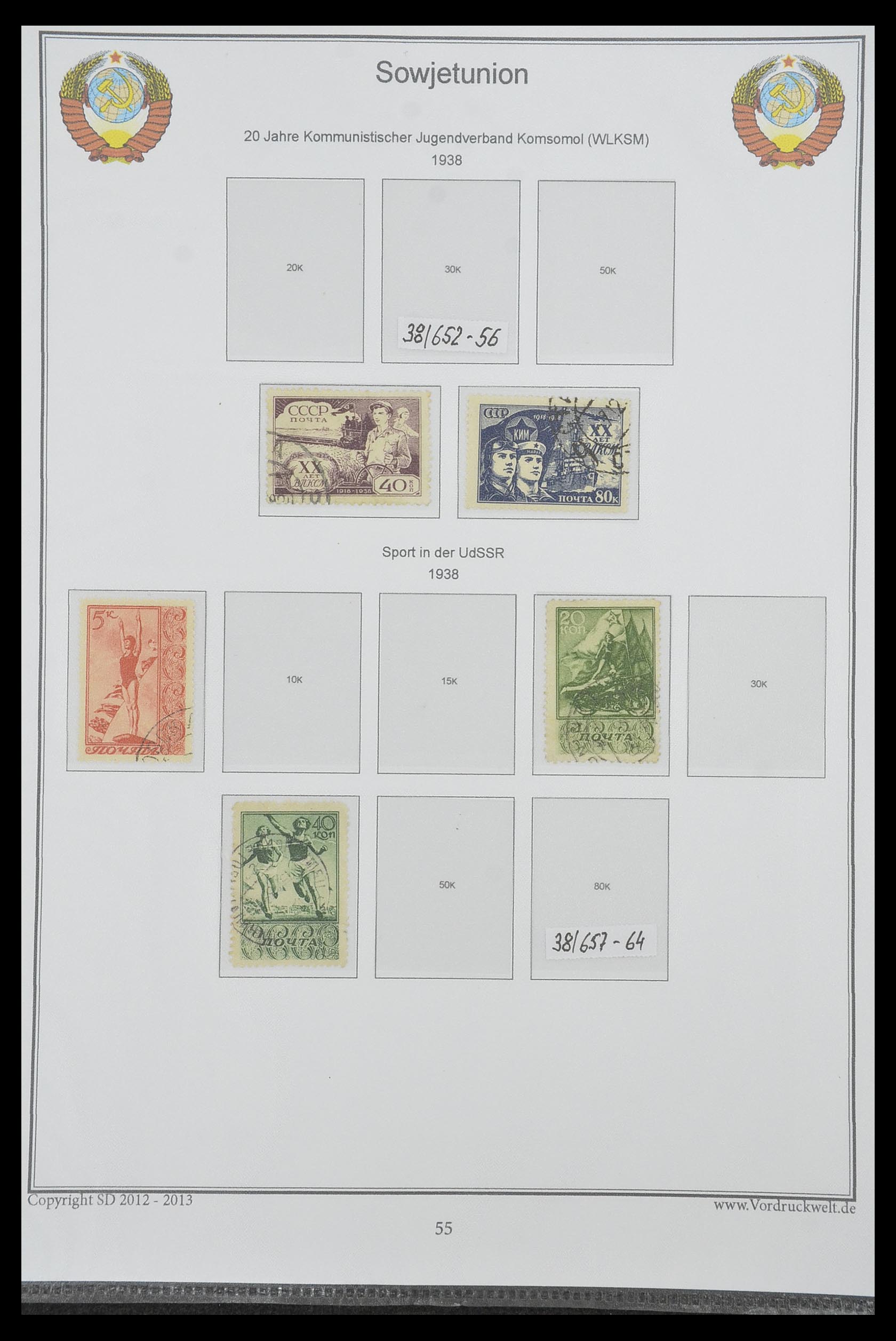 33974 070 - Postzegelverzameling 33974 Rusland 1858-1998.