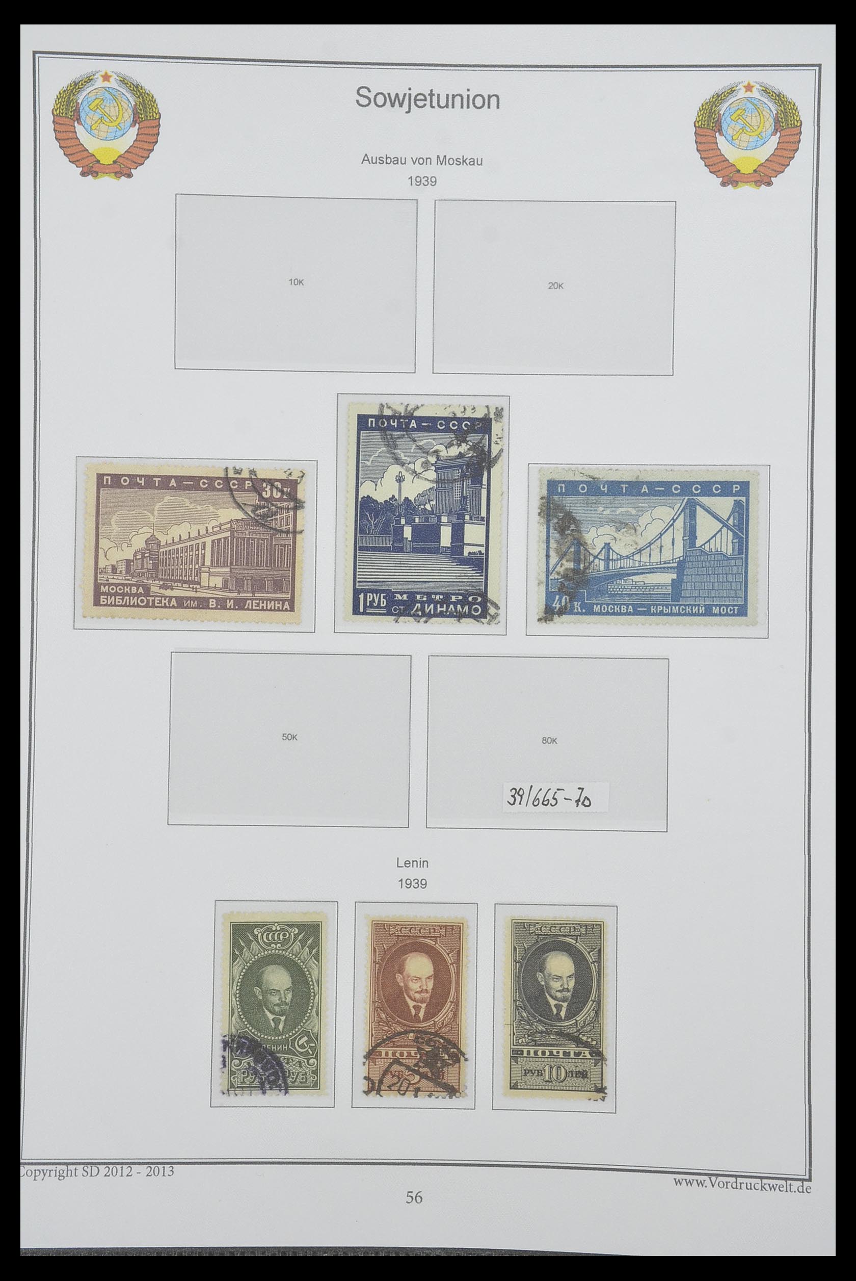 33974 071 - Postzegelverzameling 33974 Rusland 1858-1998.