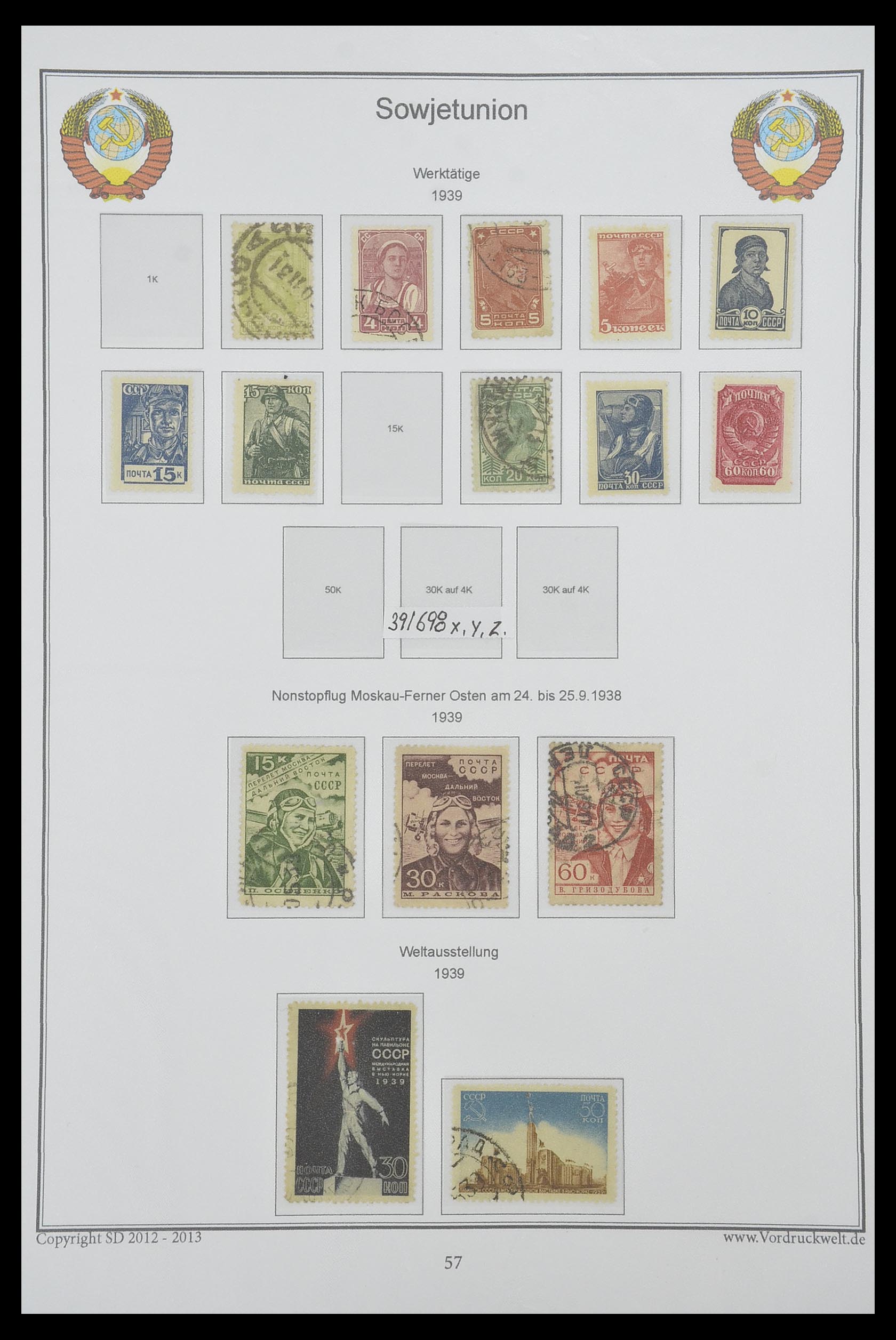 33974 072 - Postzegelverzameling 33974 Rusland 1858-1998.