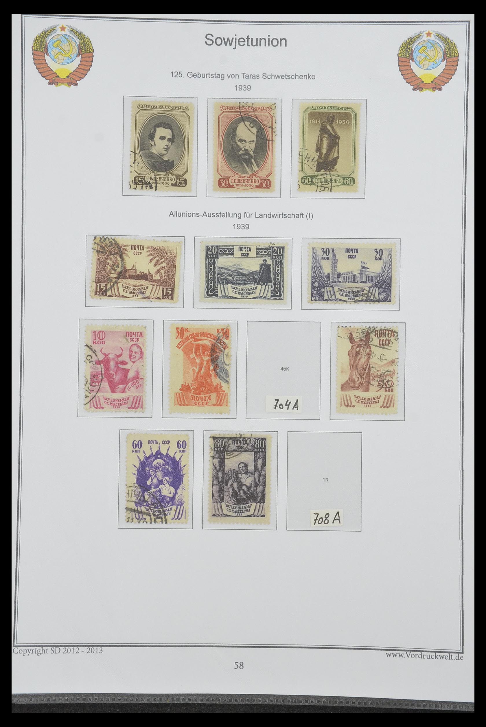 33974 073 - Postzegelverzameling 33974 Rusland 1858-1998.