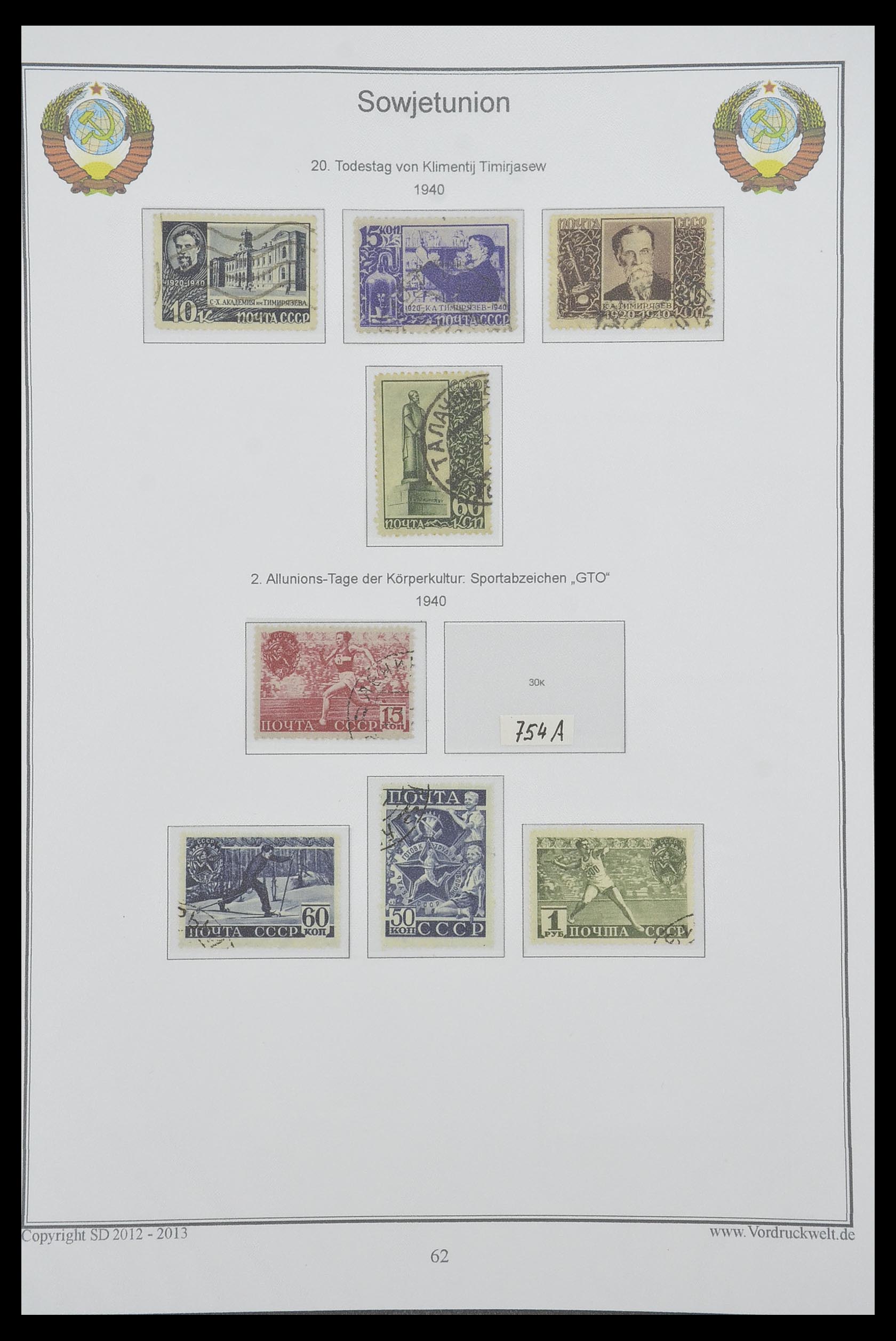 33974 077 - Postzegelverzameling 33974 Rusland 1858-1998.