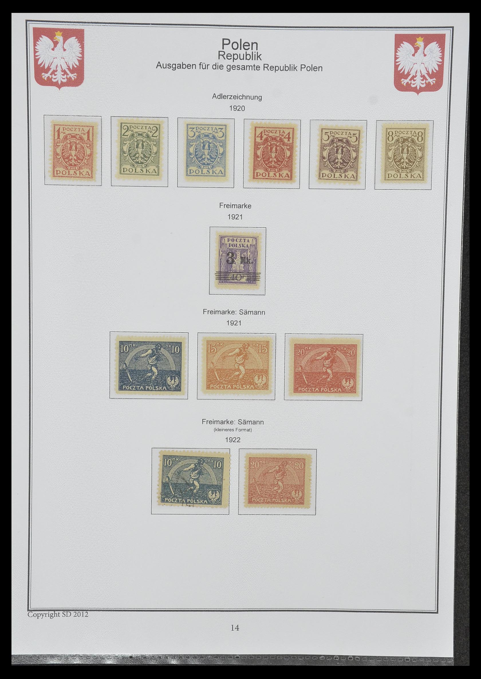 33977 012 - Stamp collection 33977 Poland 1860-2014.