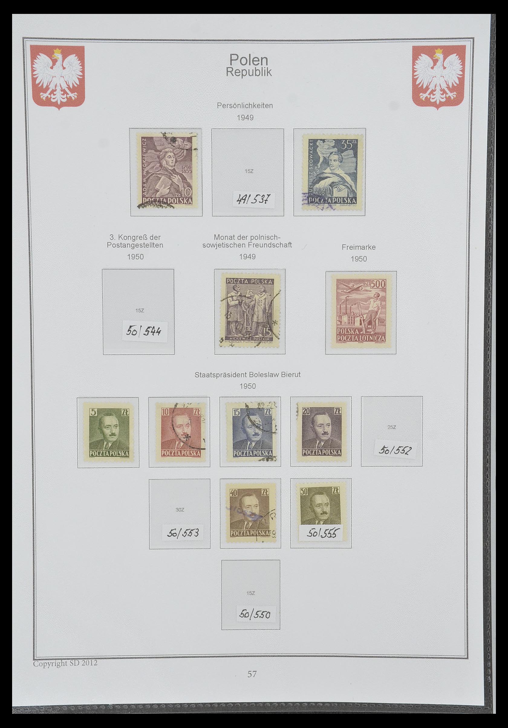 33977 056 - Postzegelverzameling 33977 Polen 1860-2014.