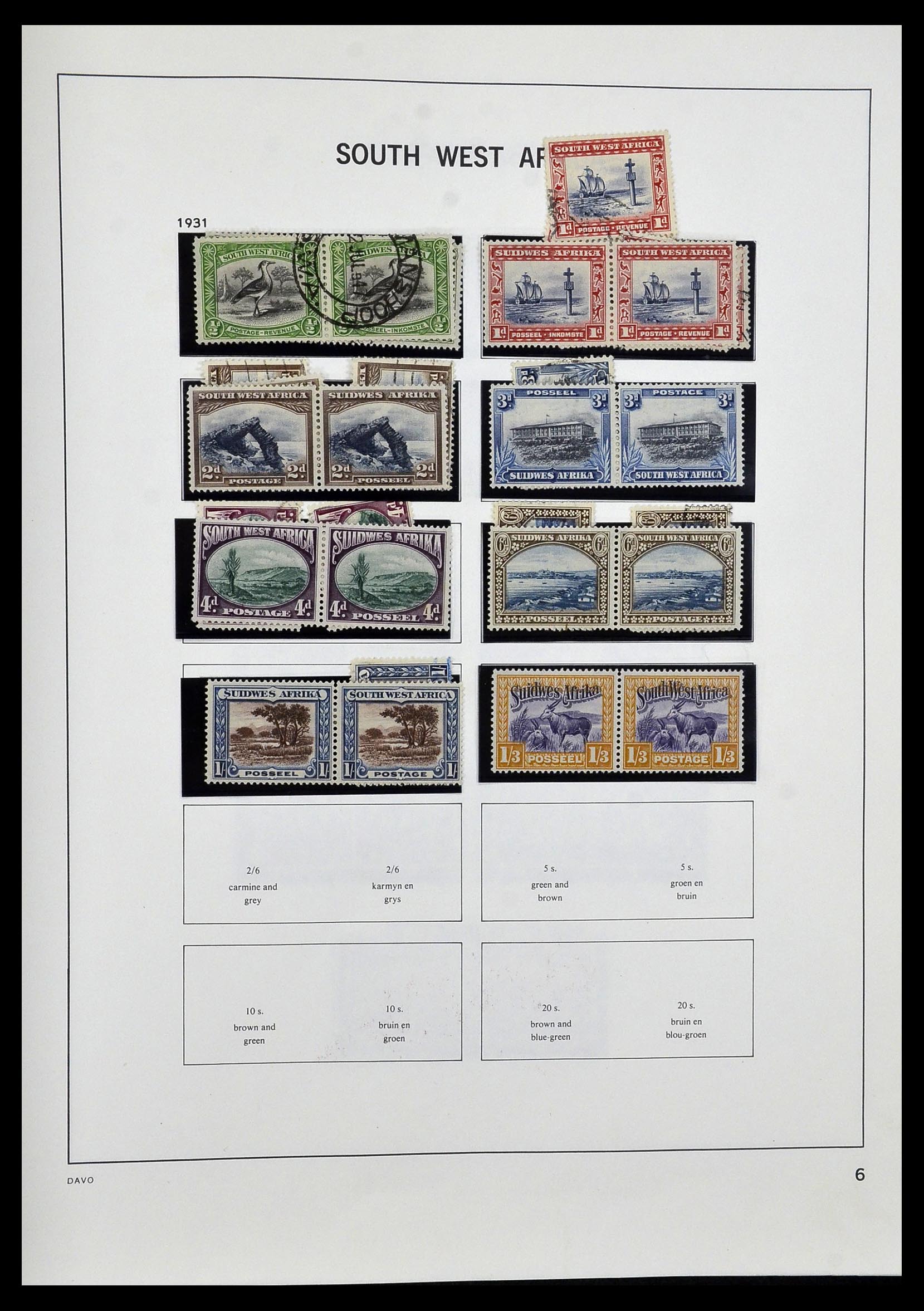 33979 003 - Postzegelverzameling 33979 Zuid West Afrika - Namibië 1923-1996.