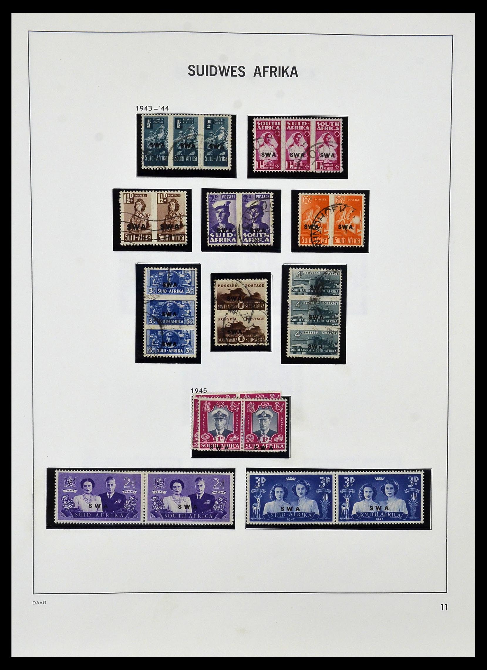 33979 008 - Postzegelverzameling 33979 Zuid West Afrika - Namibië 1923-1996.