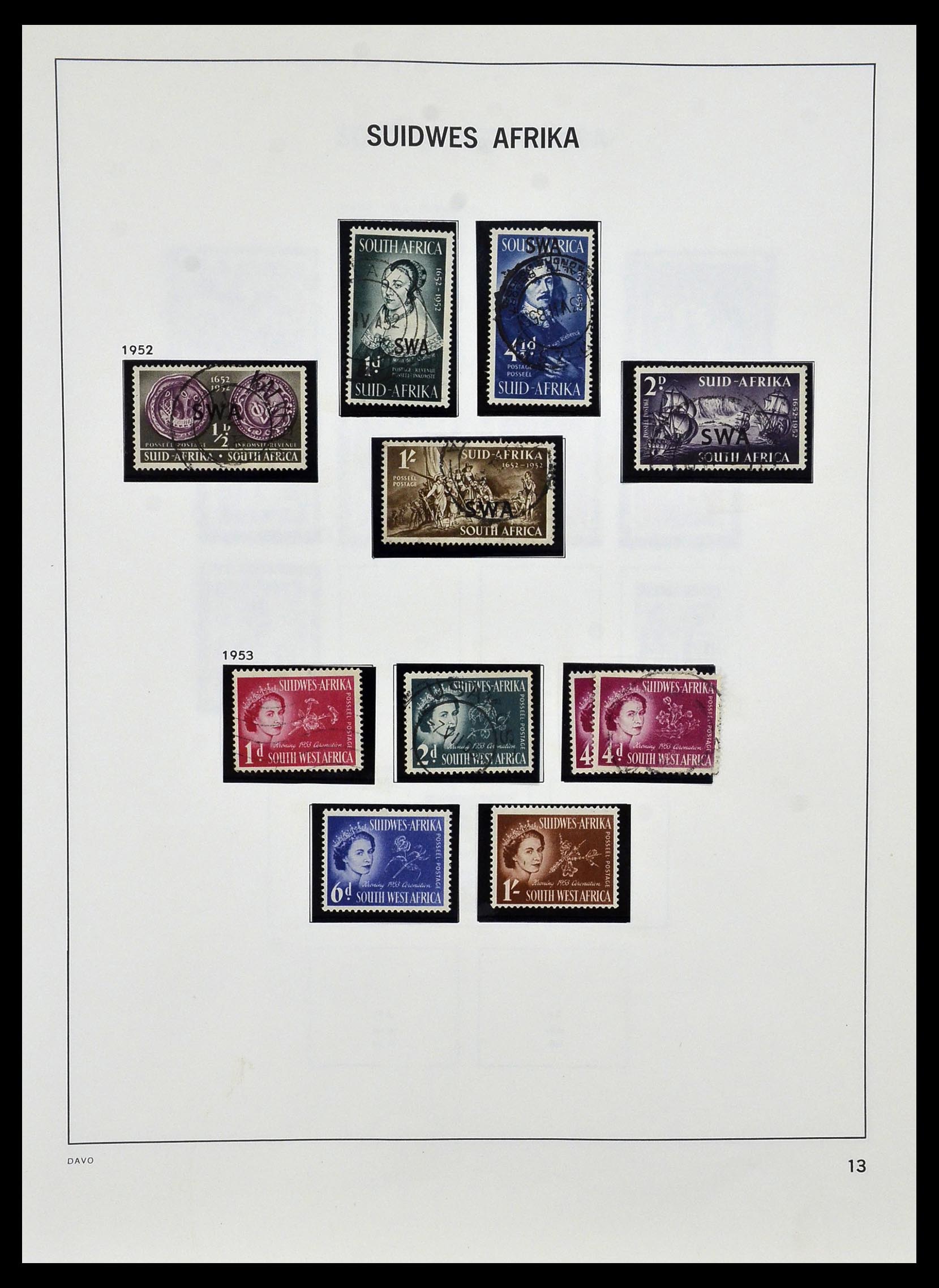 33979 010 - Postzegelverzameling 33979 Zuid West Afrika - Namibië 1923-1996.