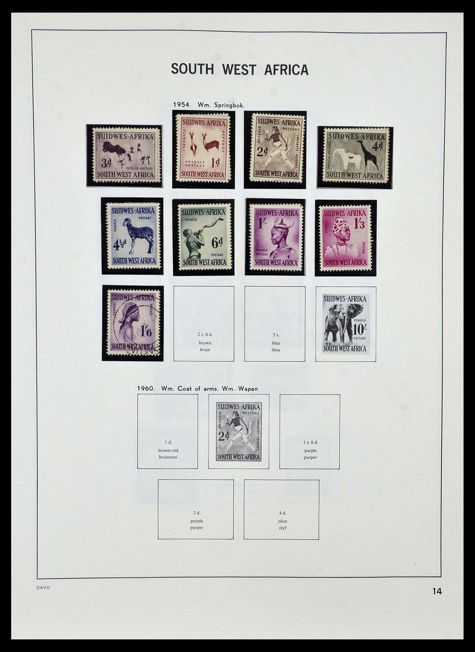 33979 011 - Postzegelverzameling 33979 Zuid West Afrika - Namibië 1923-1996.