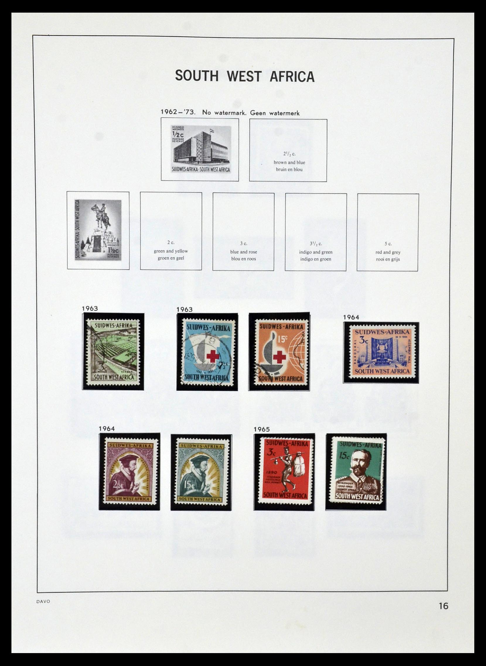 33979 013 - Postzegelverzameling 33979 Zuid West Afrika - Namibië 1923-1996.
