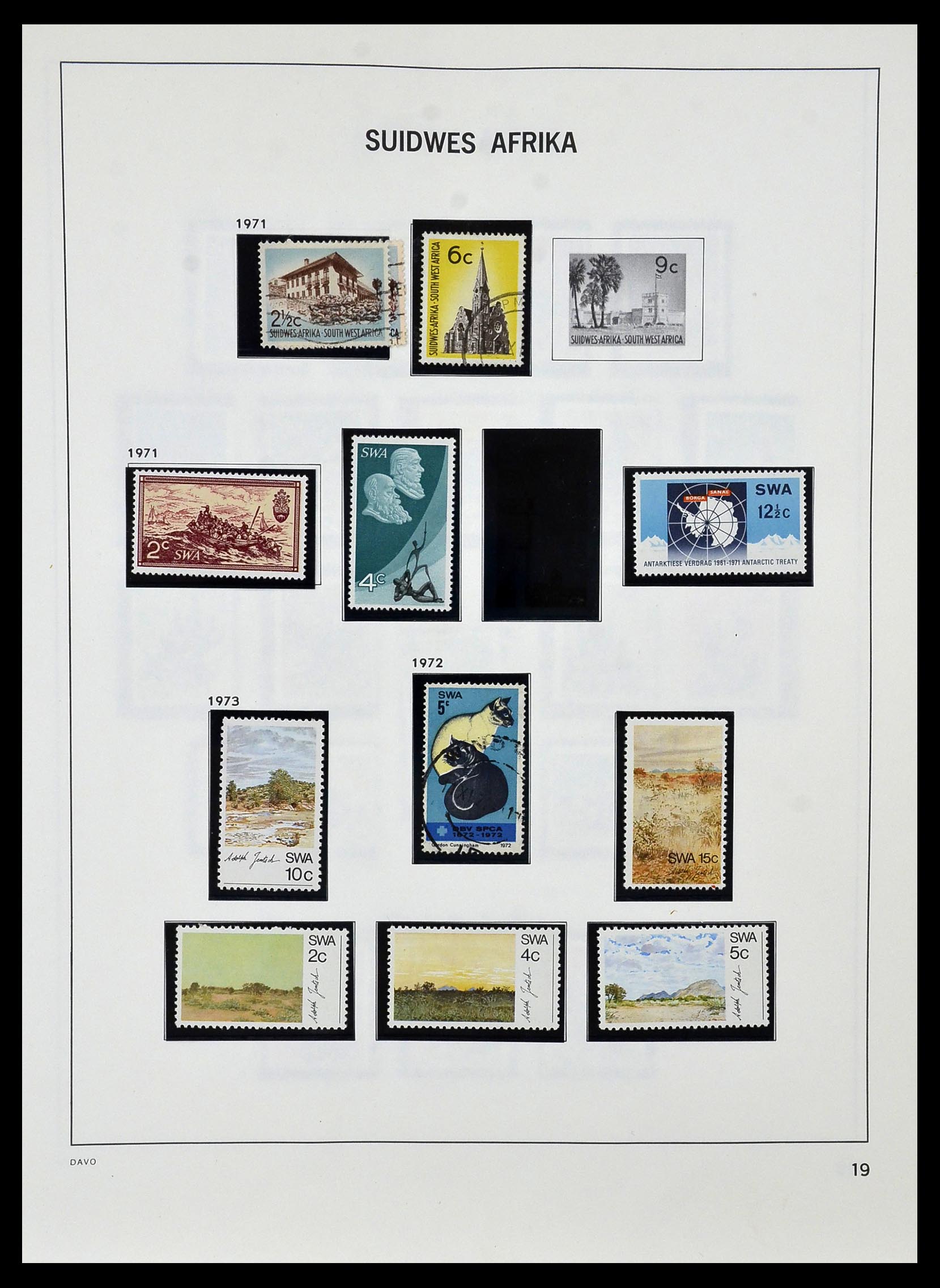 33979 015 - Postzegelverzameling 33979 Zuid West Afrika - Namibië 1923-1996.