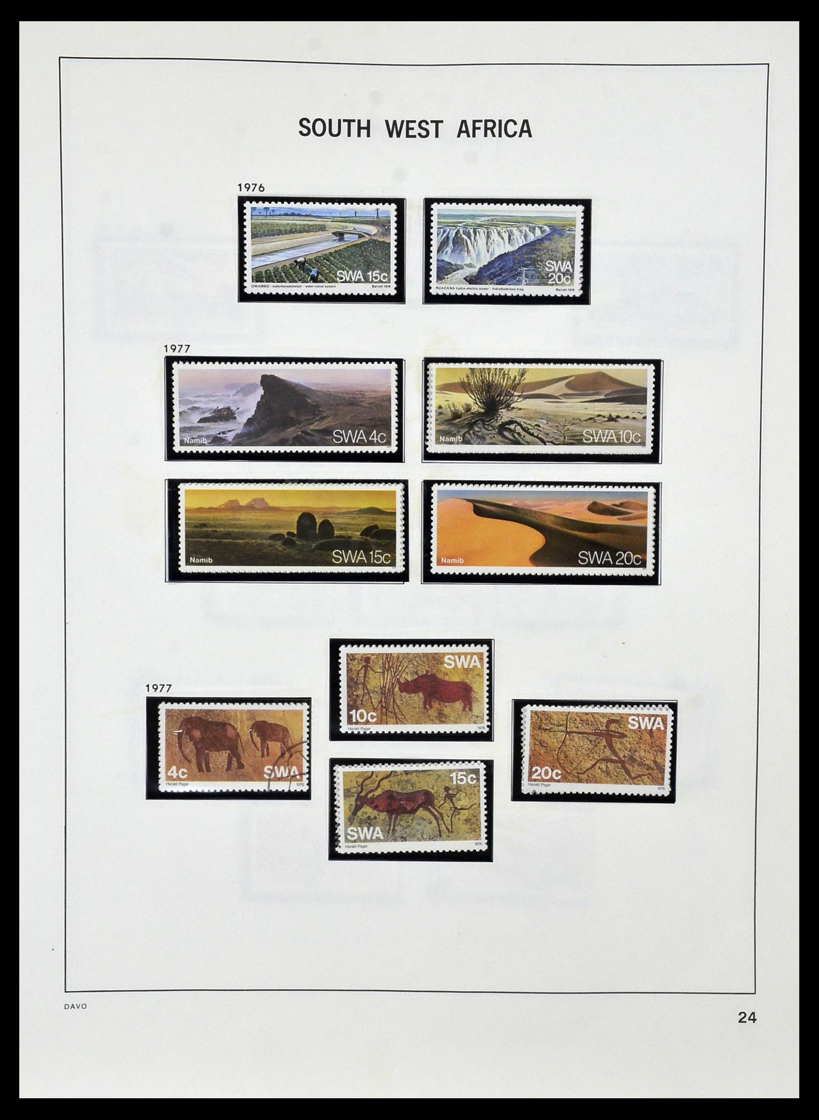 33979 020 - Postzegelverzameling 33979 Zuid West Afrika - Namibië 1923-1996.