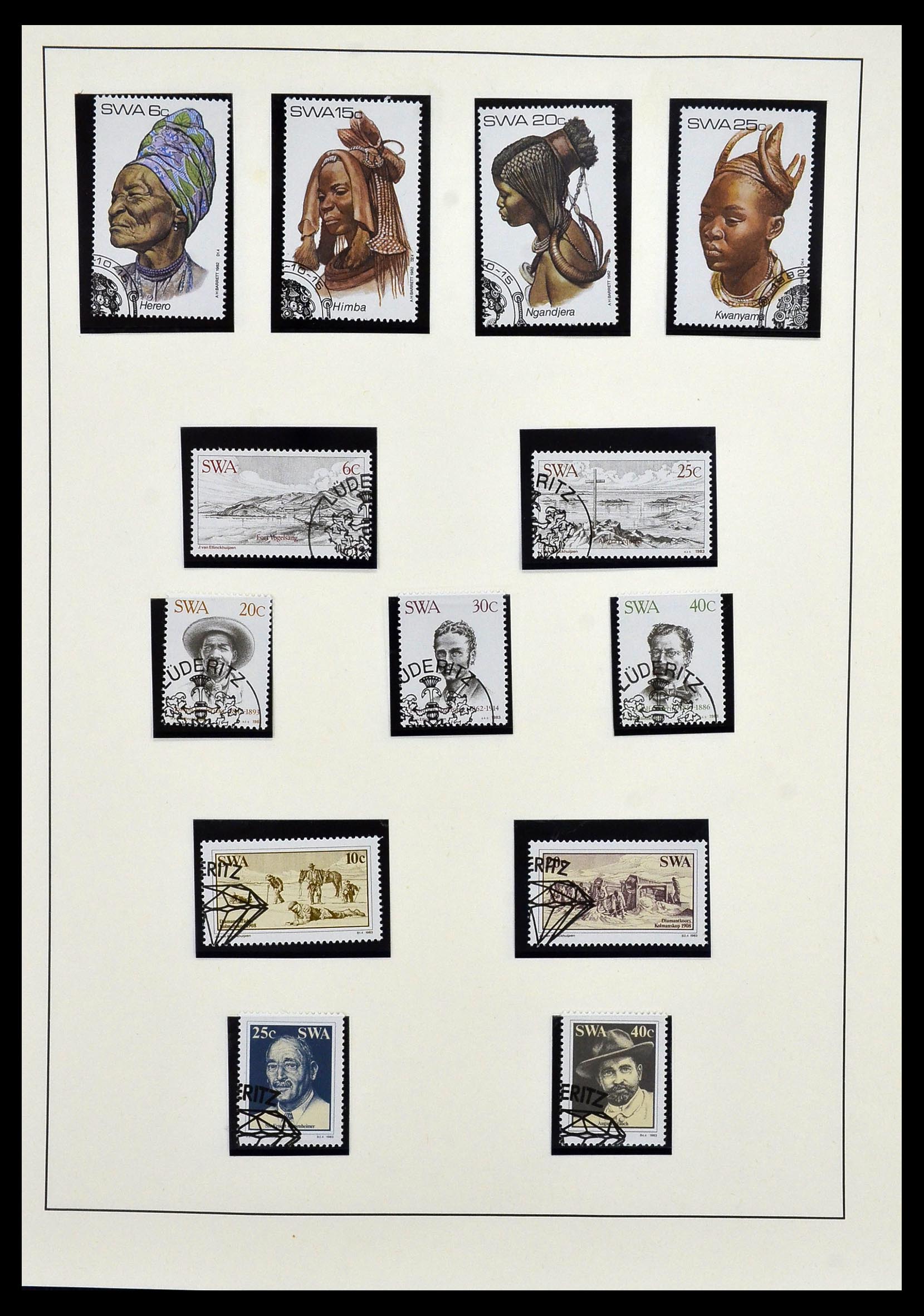 33979 034 - Postzegelverzameling 33979 Zuid West Afrika - Namibië 1923-1996.