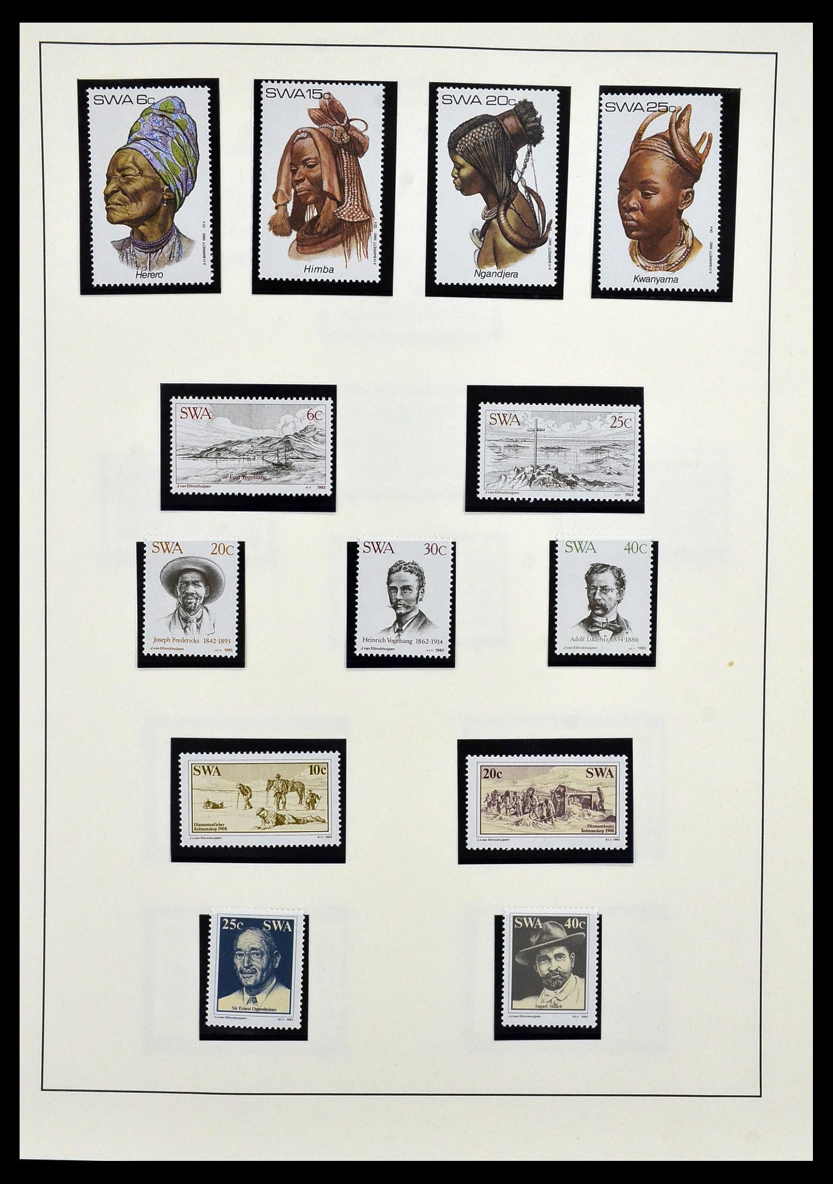 33979 035 - Postzegelverzameling 33979 Zuid West Afrika - Namibië 1923-1996.