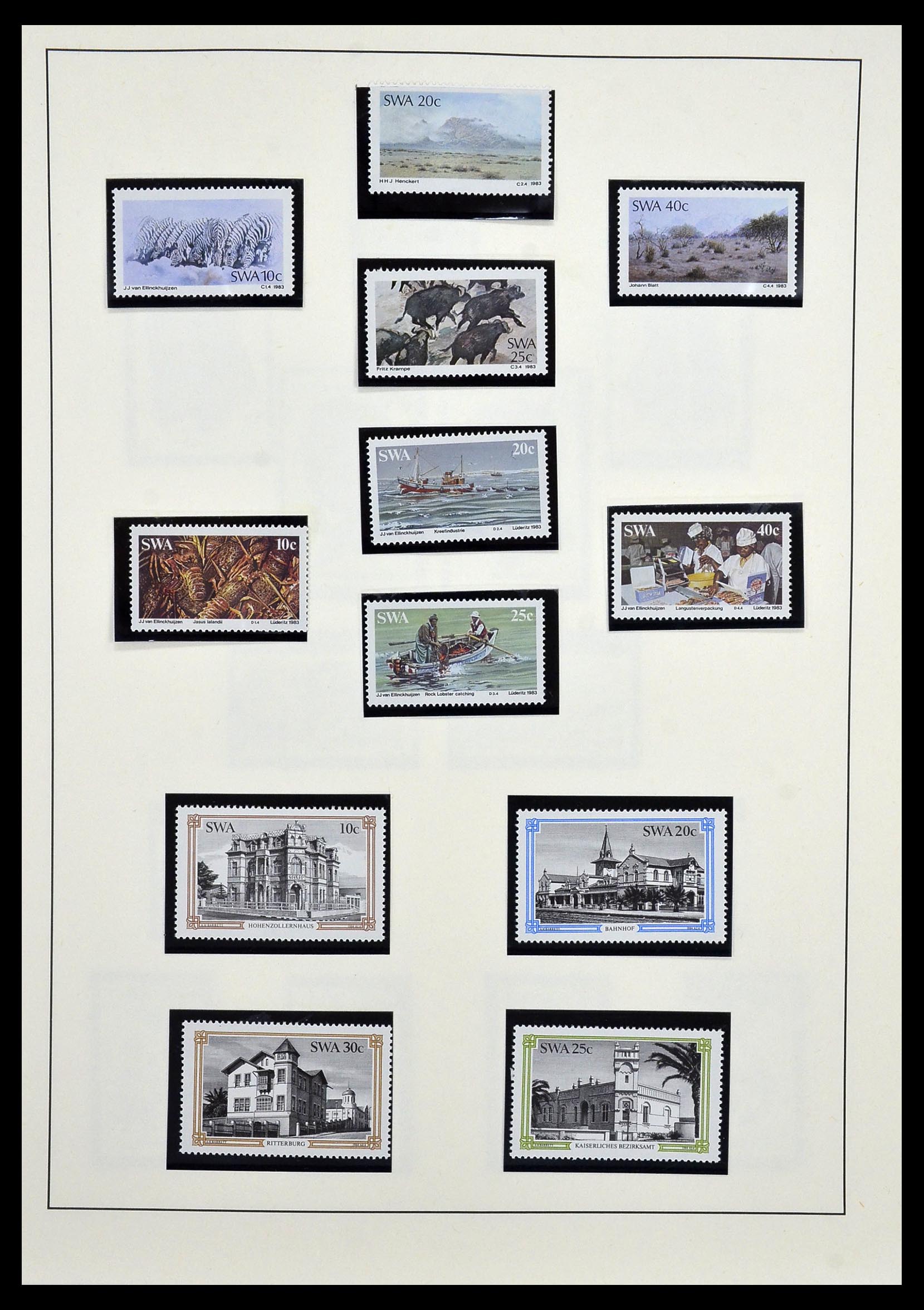 33979 037 - Postzegelverzameling 33979 Zuid West Afrika - Namibië 1923-1996.