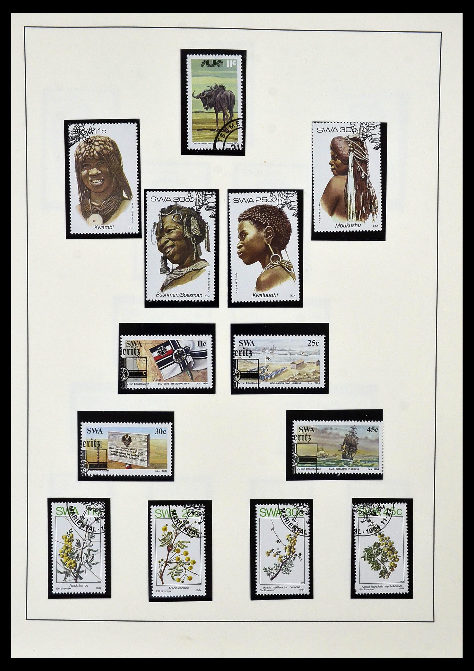 33979 038 - Postzegelverzameling 33979 Zuid West Afrika - Namibië 1923-1996.