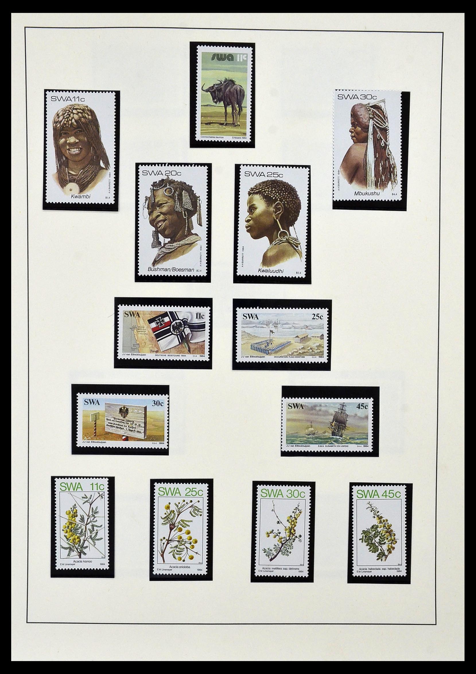 33979 039 - Postzegelverzameling 33979 Zuid West Afrika - Namibië 1923-1996.
