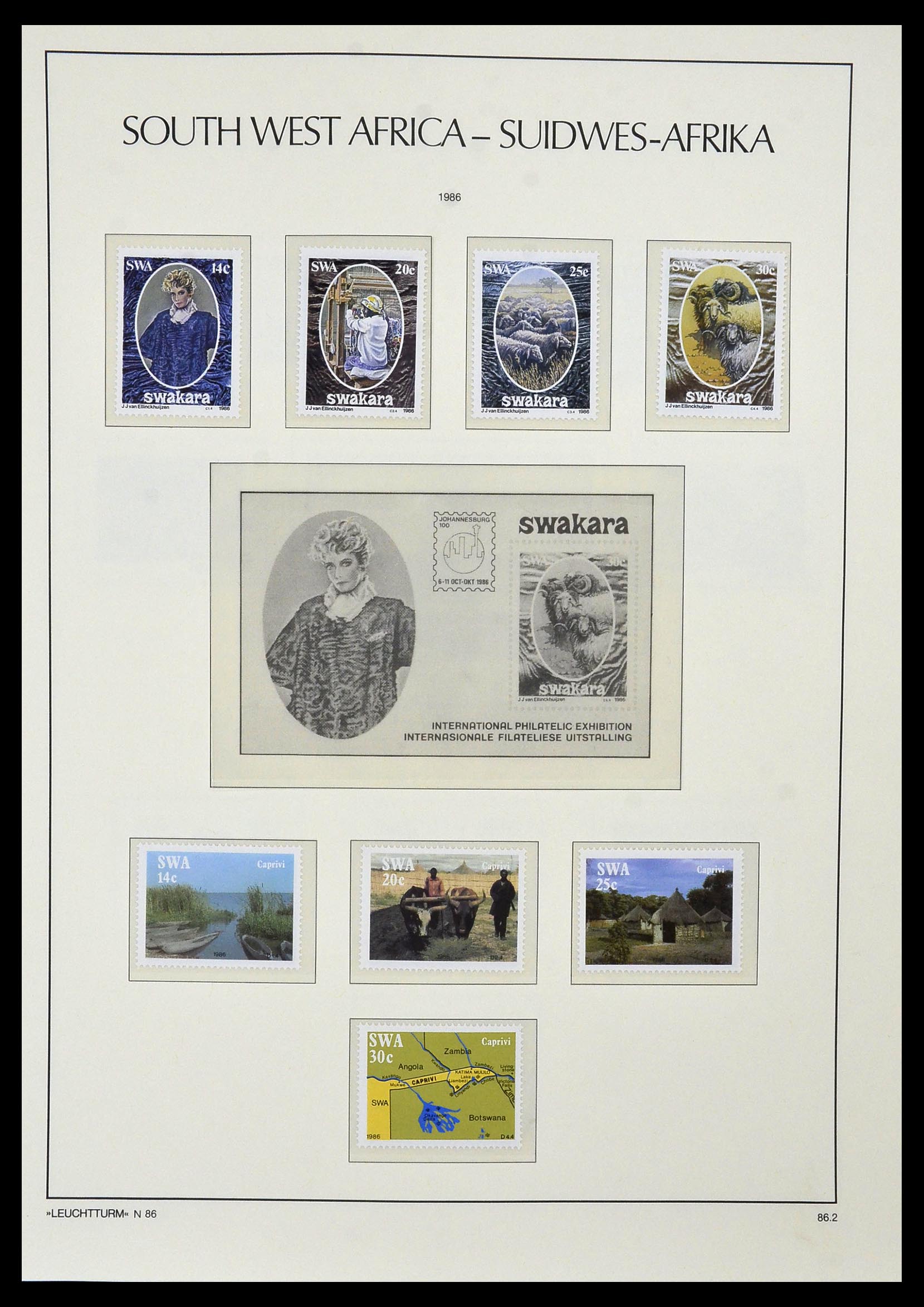 33979 045 - Postzegelverzameling 33979 Zuid West Afrika - Namibië 1923-1996.