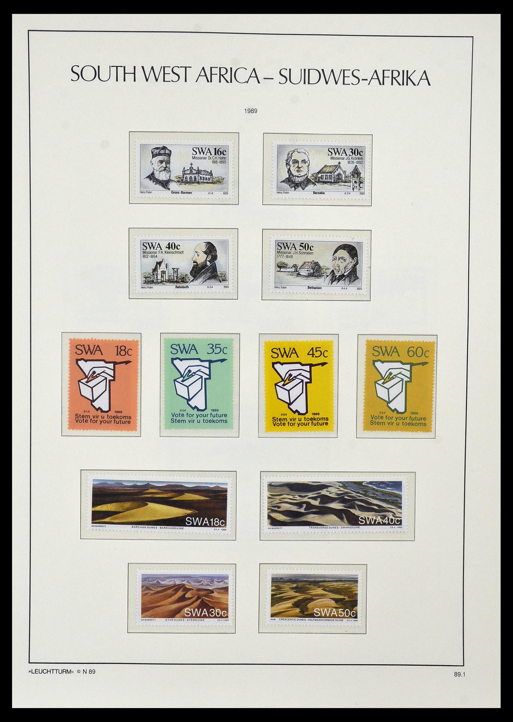 33979 056 - Postzegelverzameling 33979 Zuid West Afrika - Namibië 1923-1996.