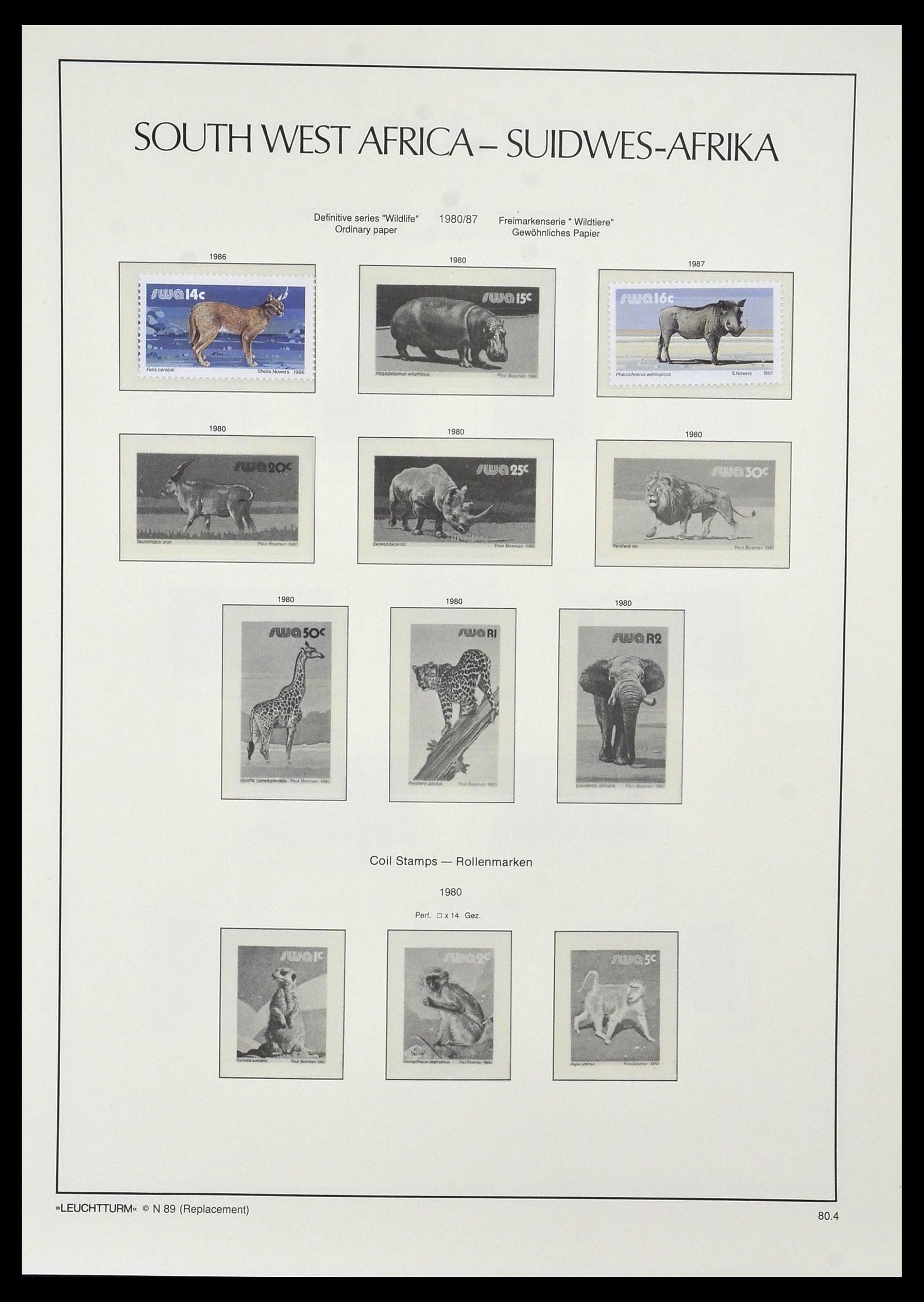 33979 061 - Postzegelverzameling 33979 Zuid West Afrika - Namibië 1923-1996.