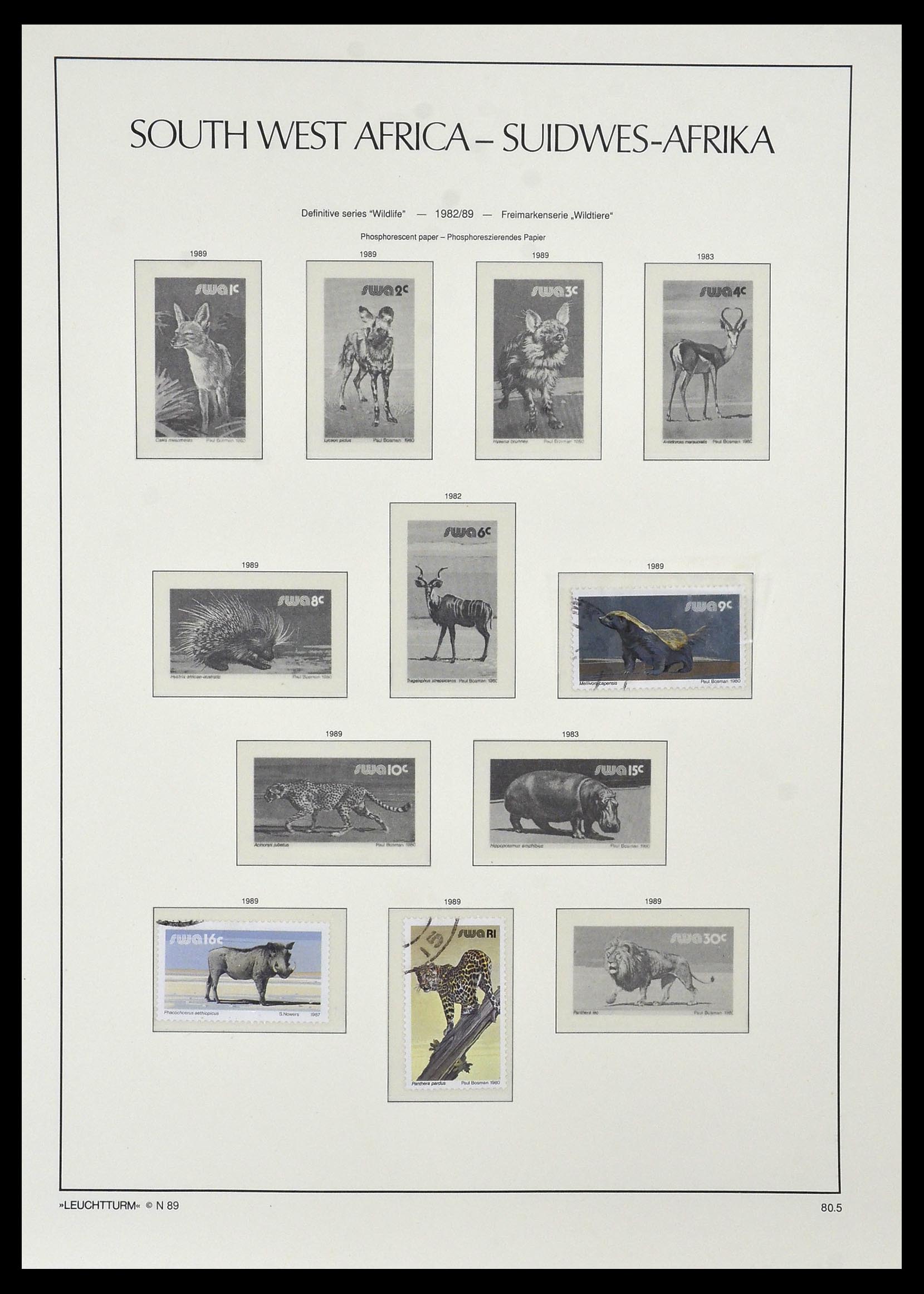 33979 062 - Postzegelverzameling 33979 Zuid West Afrika - Namibië 1923-1996.