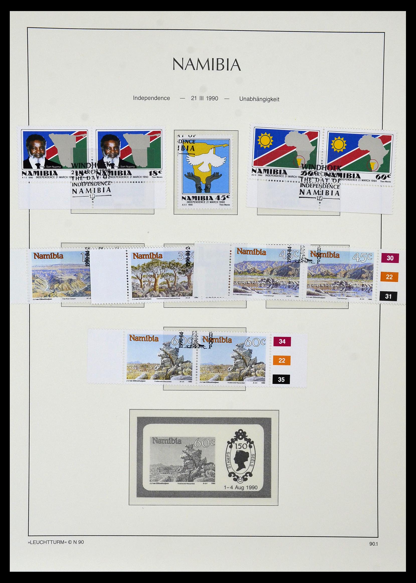 33979 067 - Postzegelverzameling 33979 Zuid West Afrika - Namibië 1923-1996.