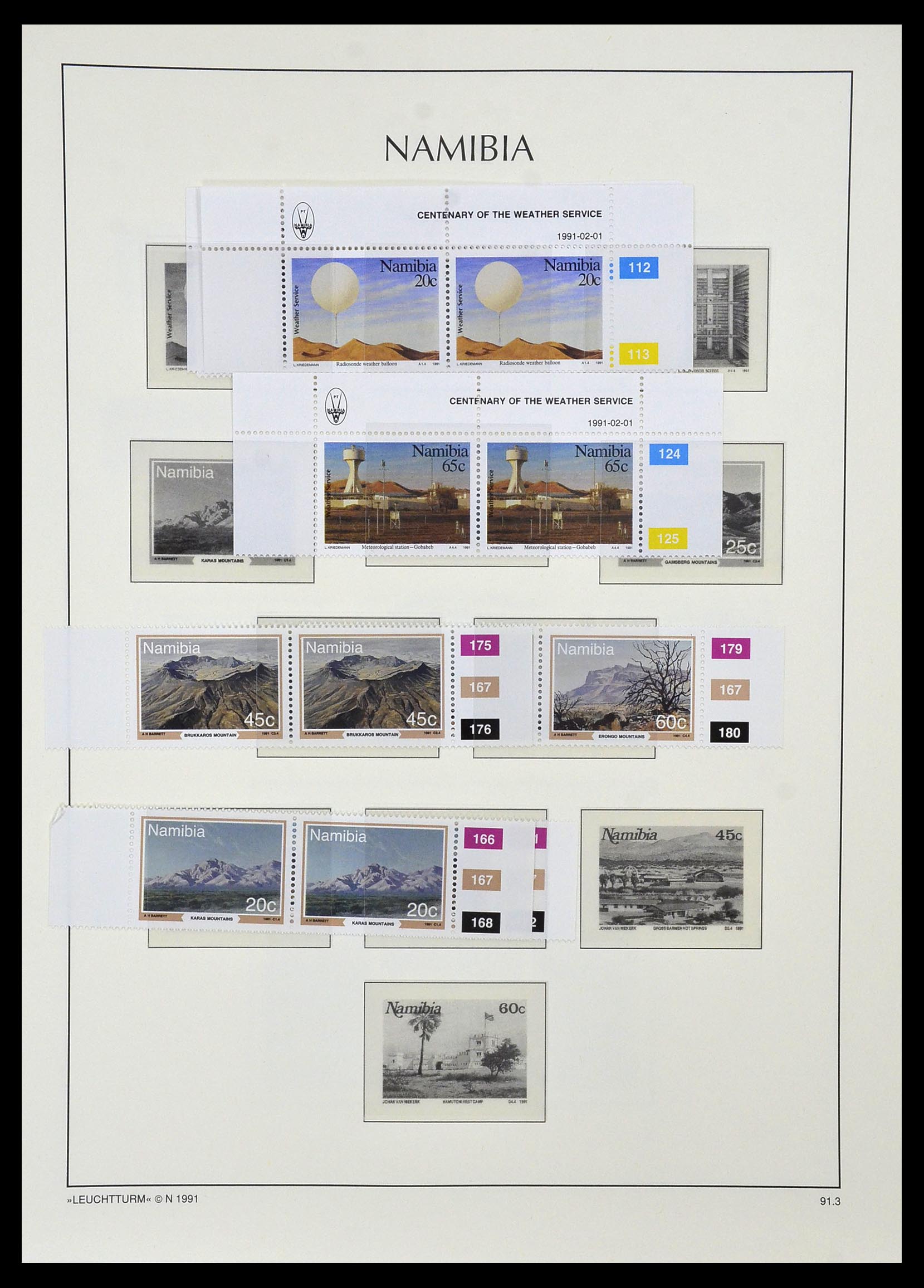 33979 076 - Postzegelverzameling 33979 Zuid West Afrika - Namibië 1923-1996.