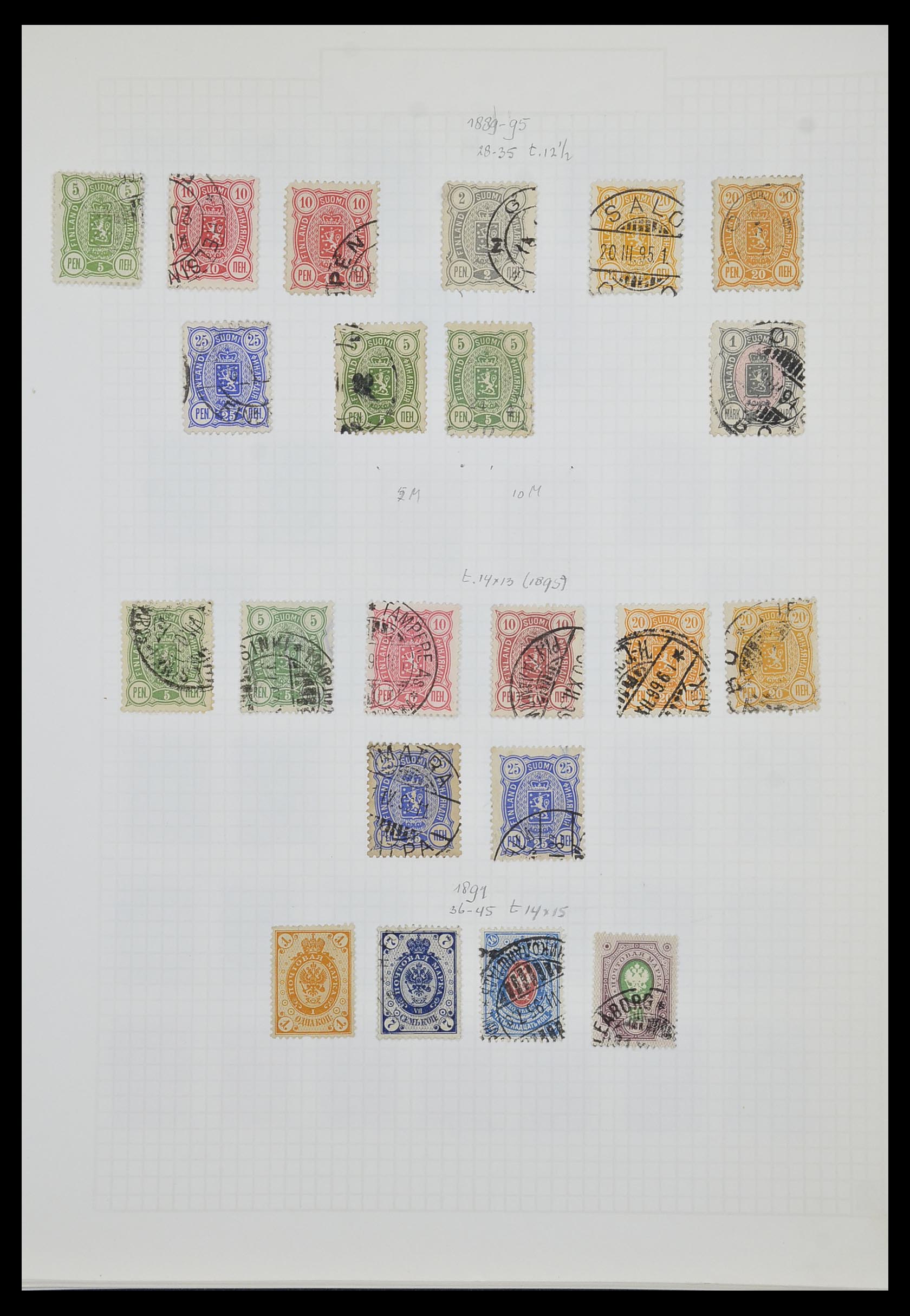 33980 002 - Postzegelverzameling 33980 Finland en Baltische Staten 1866-1990.