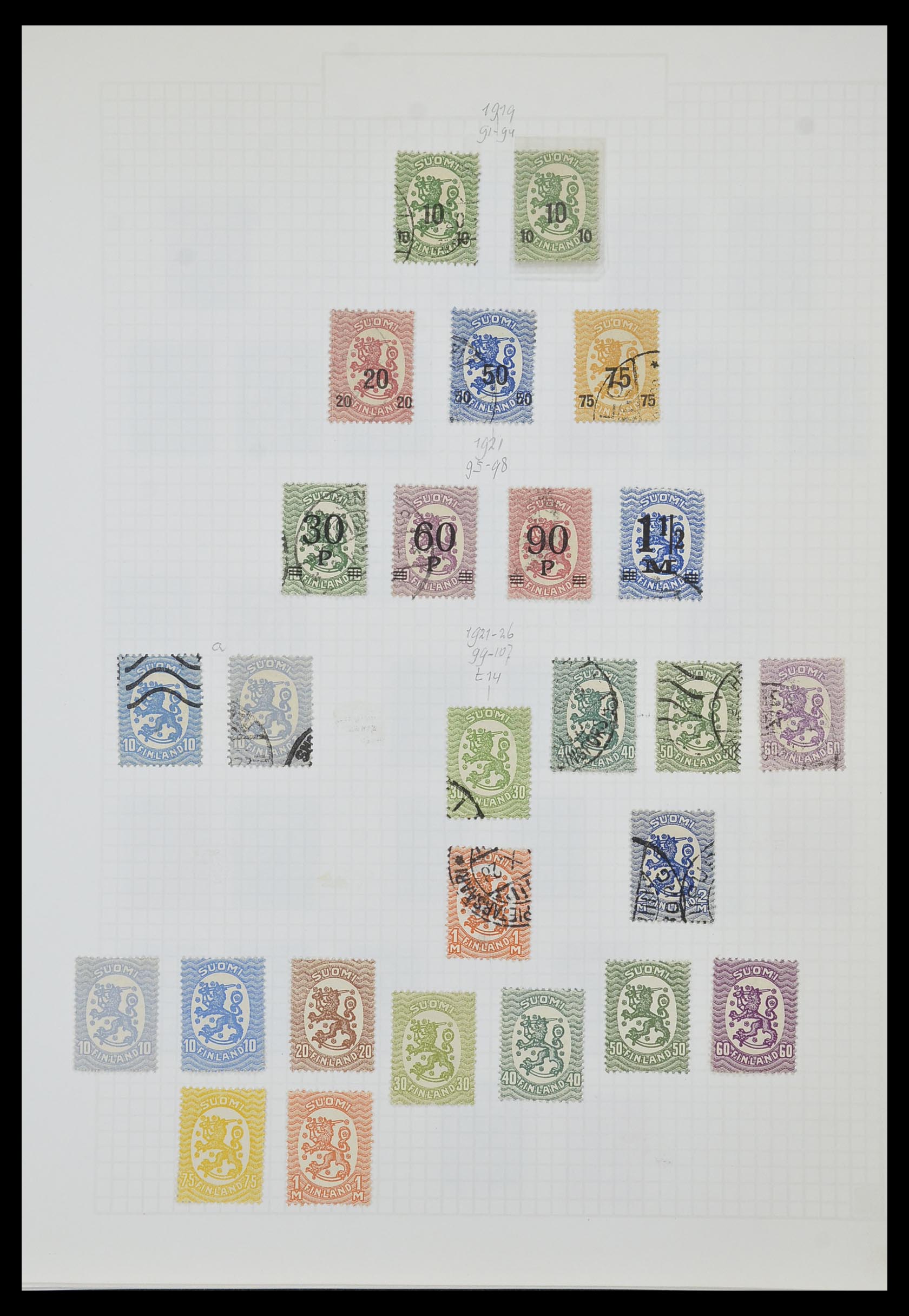 33980 005 - Postzegelverzameling 33980 Finland en Baltische Staten 1866-1990.