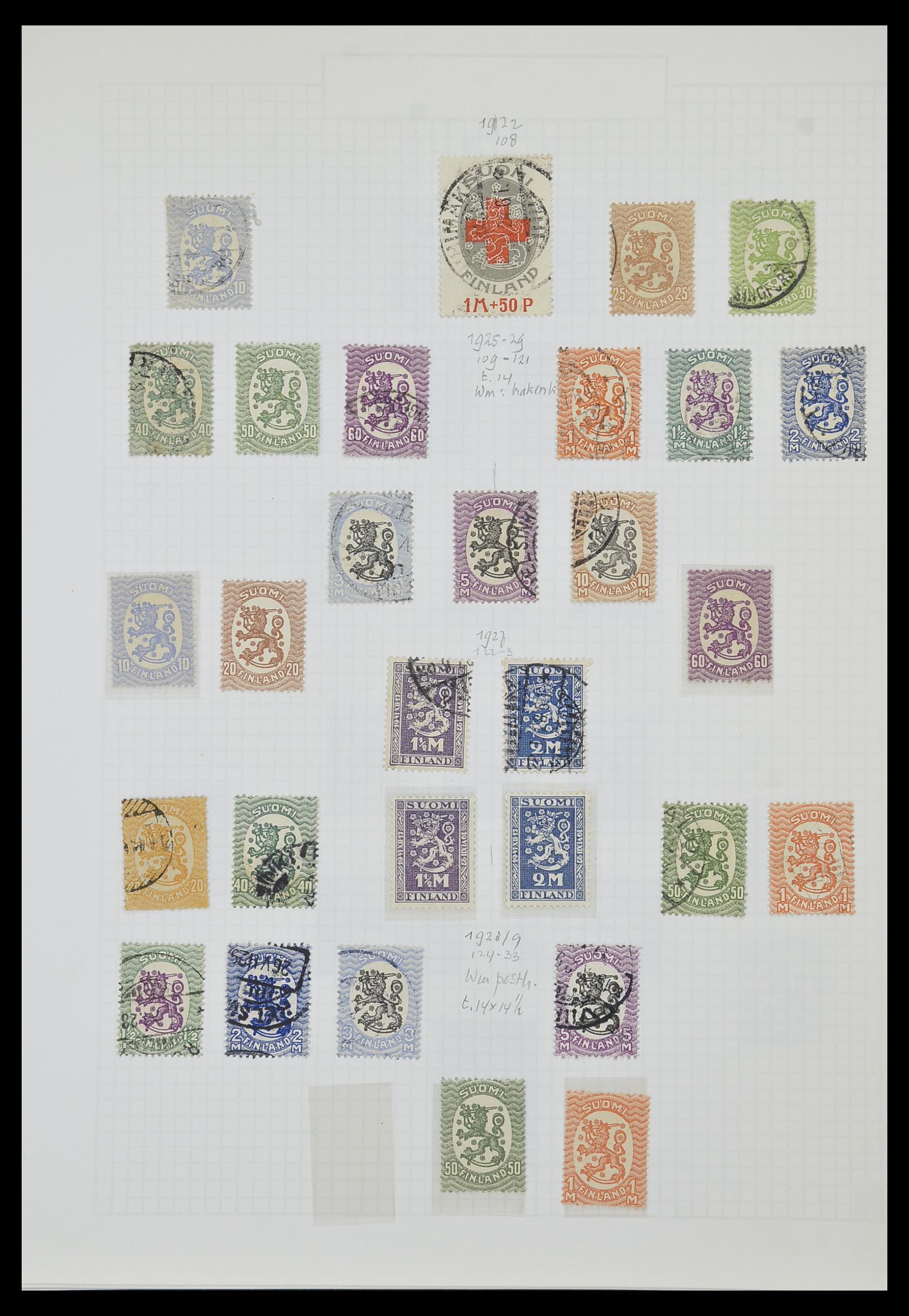 33980 006 - Postzegelverzameling 33980 Finland en Baltische Staten 1866-1990.