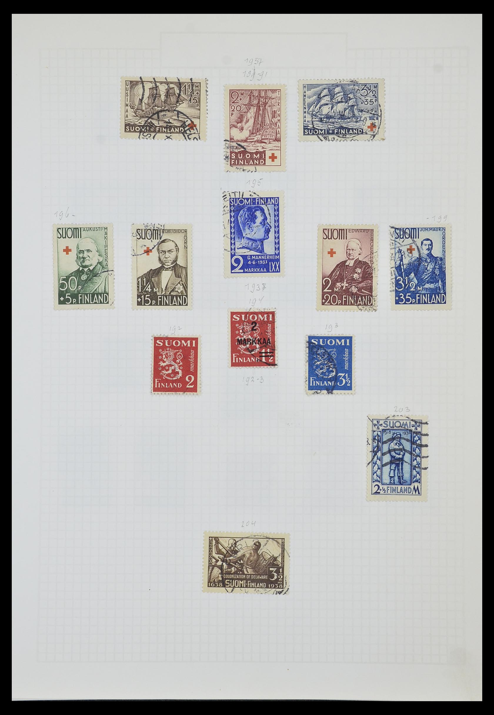 33980 011 - Postzegelverzameling 33980 Finland en Baltische Staten 1866-1990.