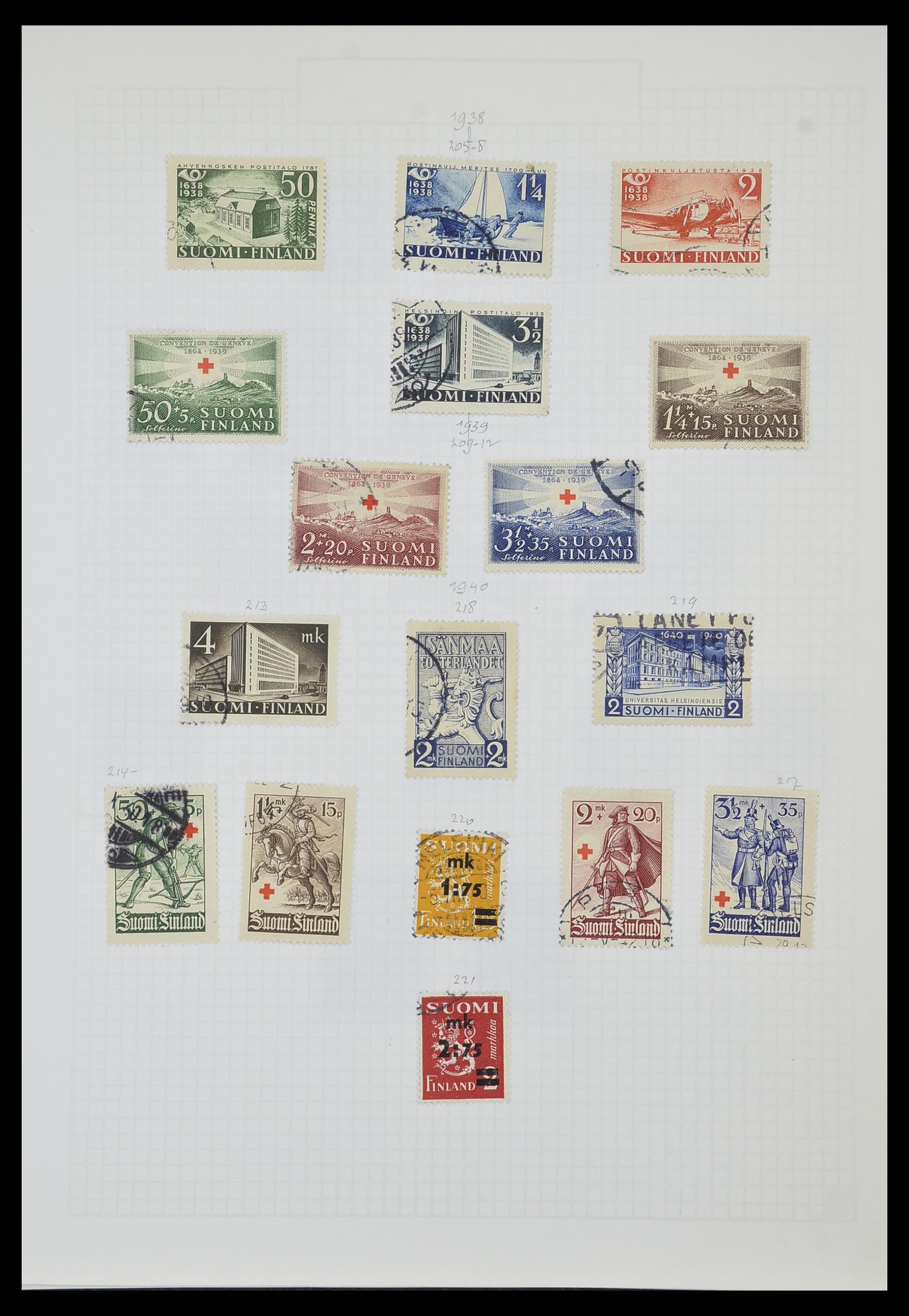 33980 012 - Postzegelverzameling 33980 Finland en Baltische Staten 1866-1990.