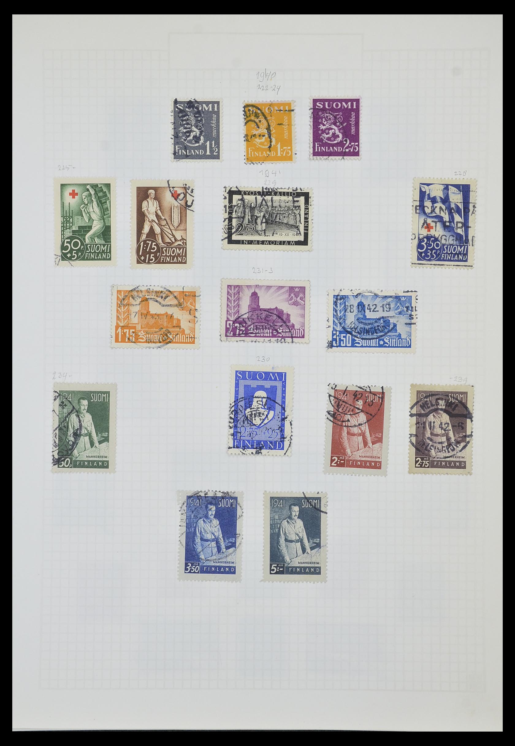 33980 013 - Postzegelverzameling 33980 Finland en Baltische Staten 1866-1990.