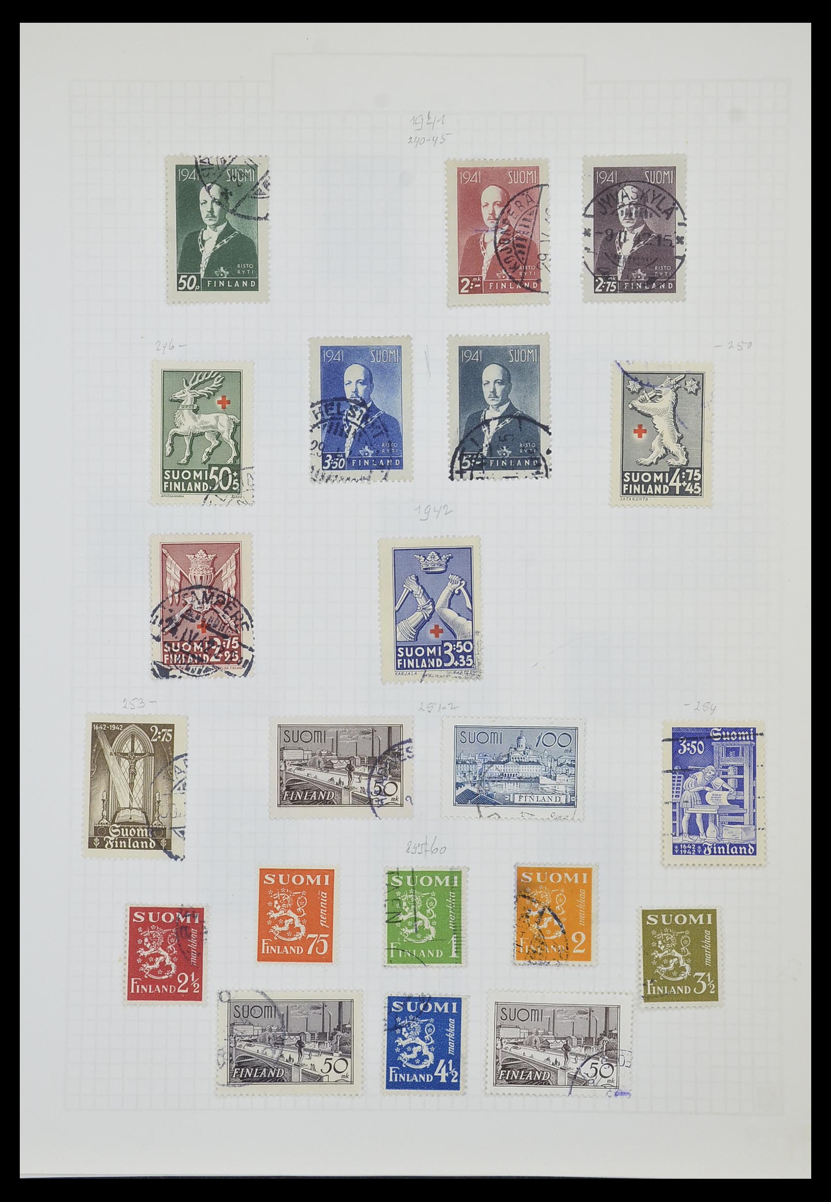 33980 014 - Postzegelverzameling 33980 Finland en Baltische Staten 1866-1990.