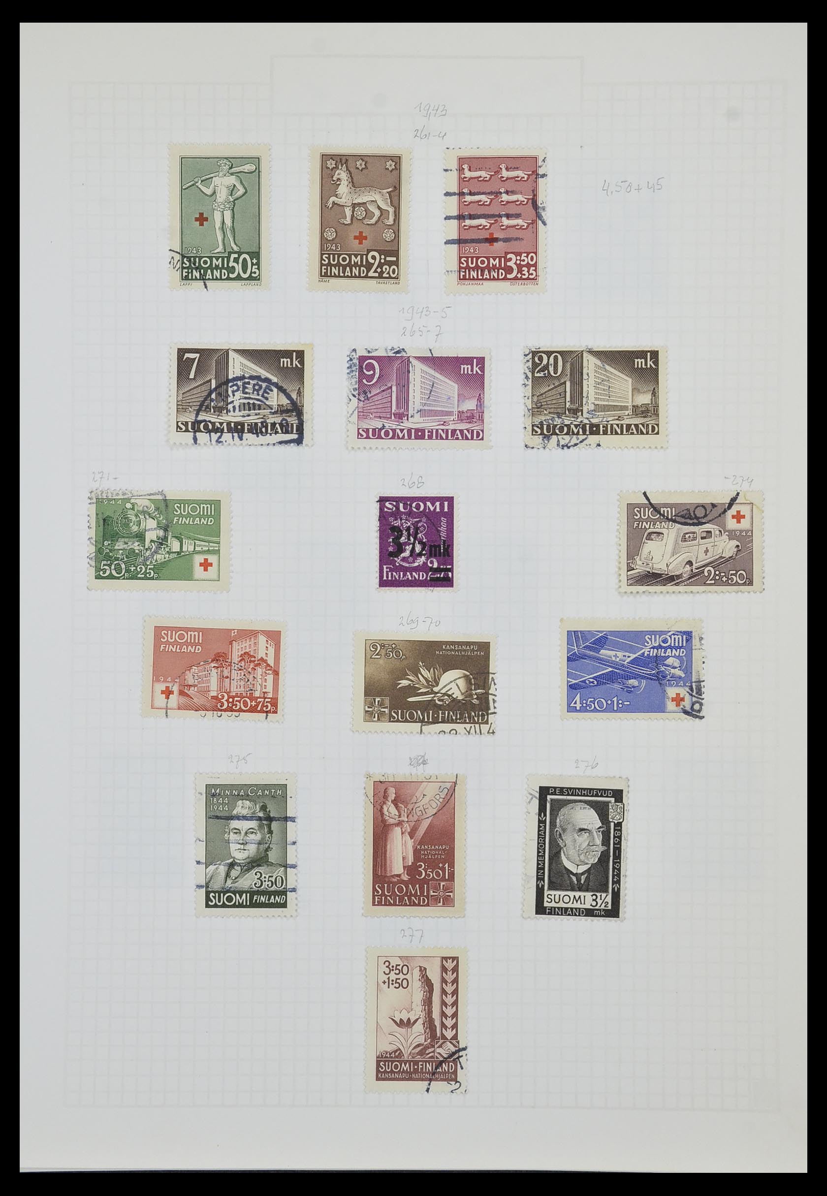 33980 015 - Postzegelverzameling 33980 Finland en Baltische Staten 1866-1990.