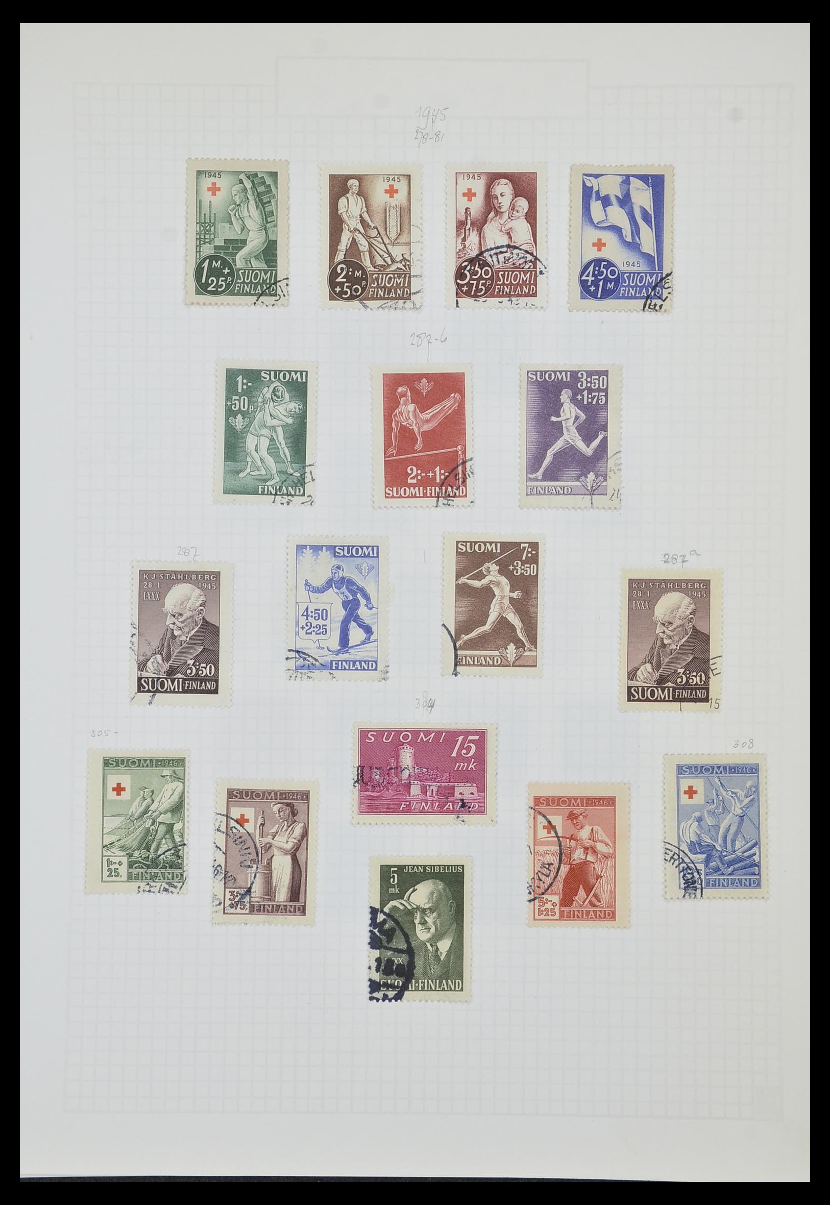33980 016 - Postzegelverzameling 33980 Finland en Baltische Staten 1866-1990.