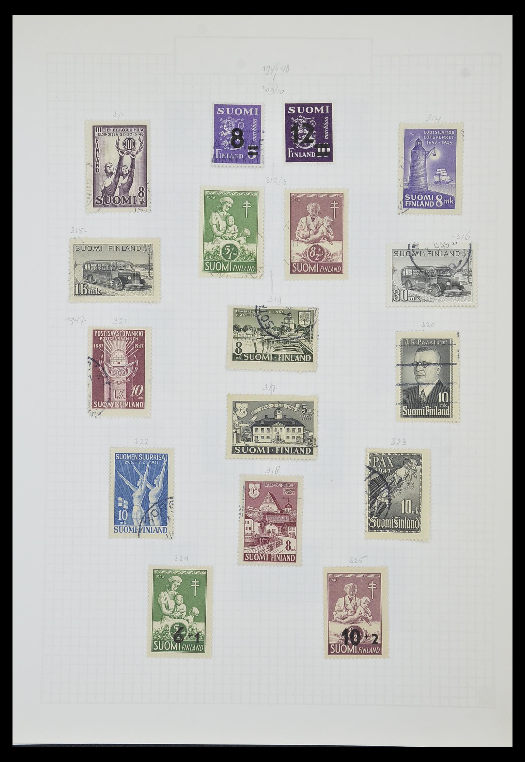 33980 018 - Postzegelverzameling 33980 Finland en Baltische Staten 1866-1990.