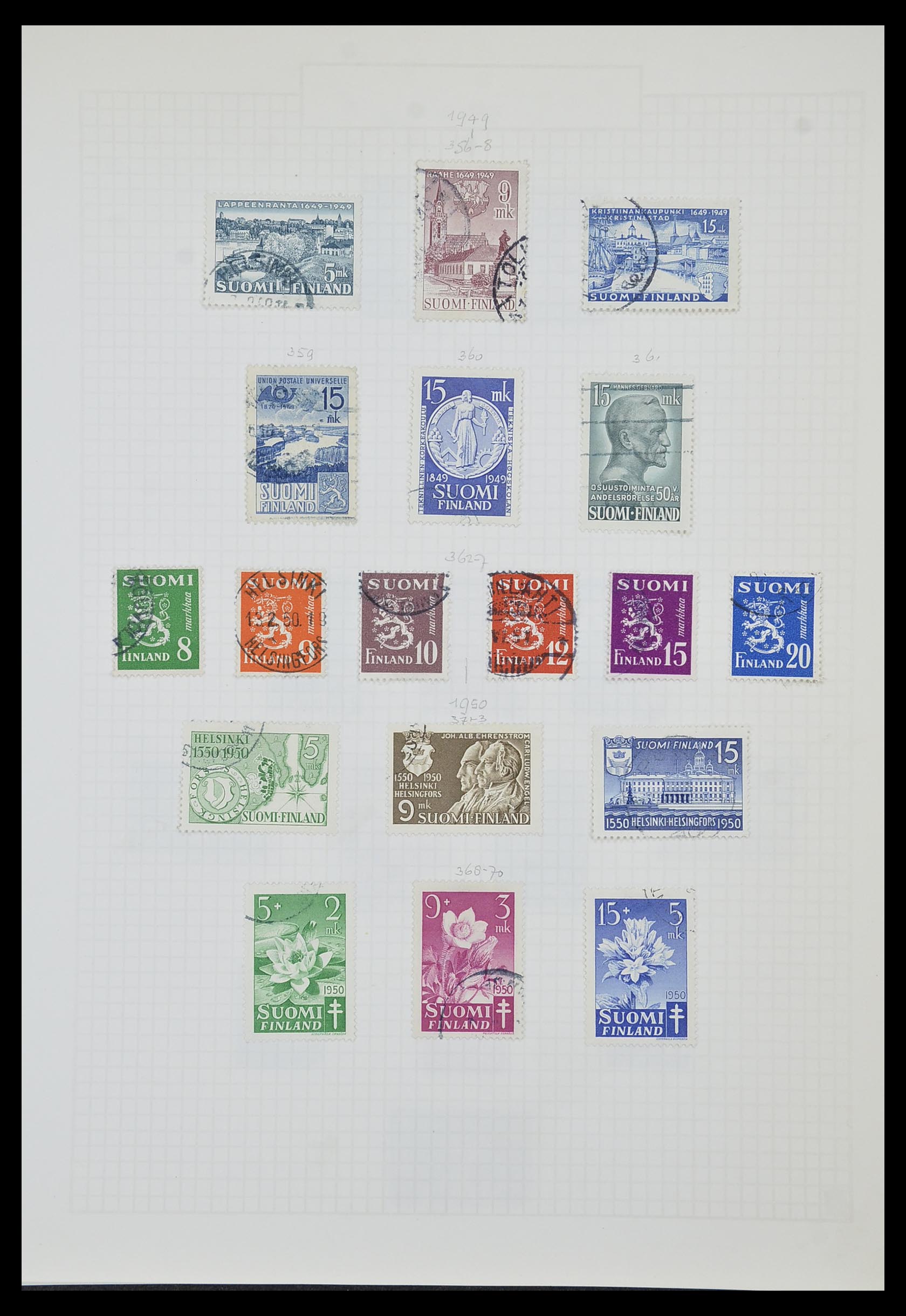 33980 021 - Postzegelverzameling 33980 Finland en Baltische Staten 1866-1990.