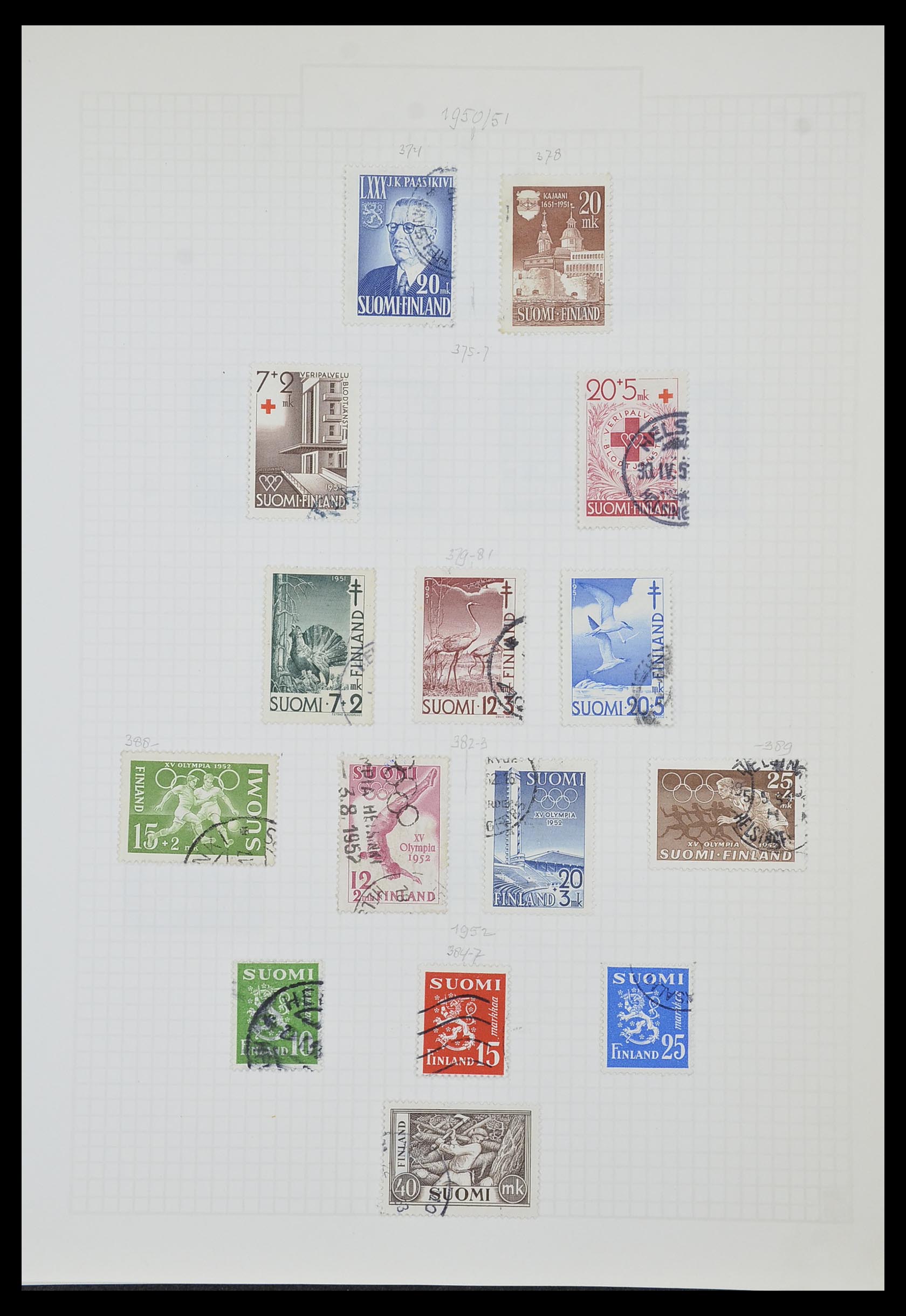 33980 022 - Postzegelverzameling 33980 Finland en Baltische Staten 1866-1990.