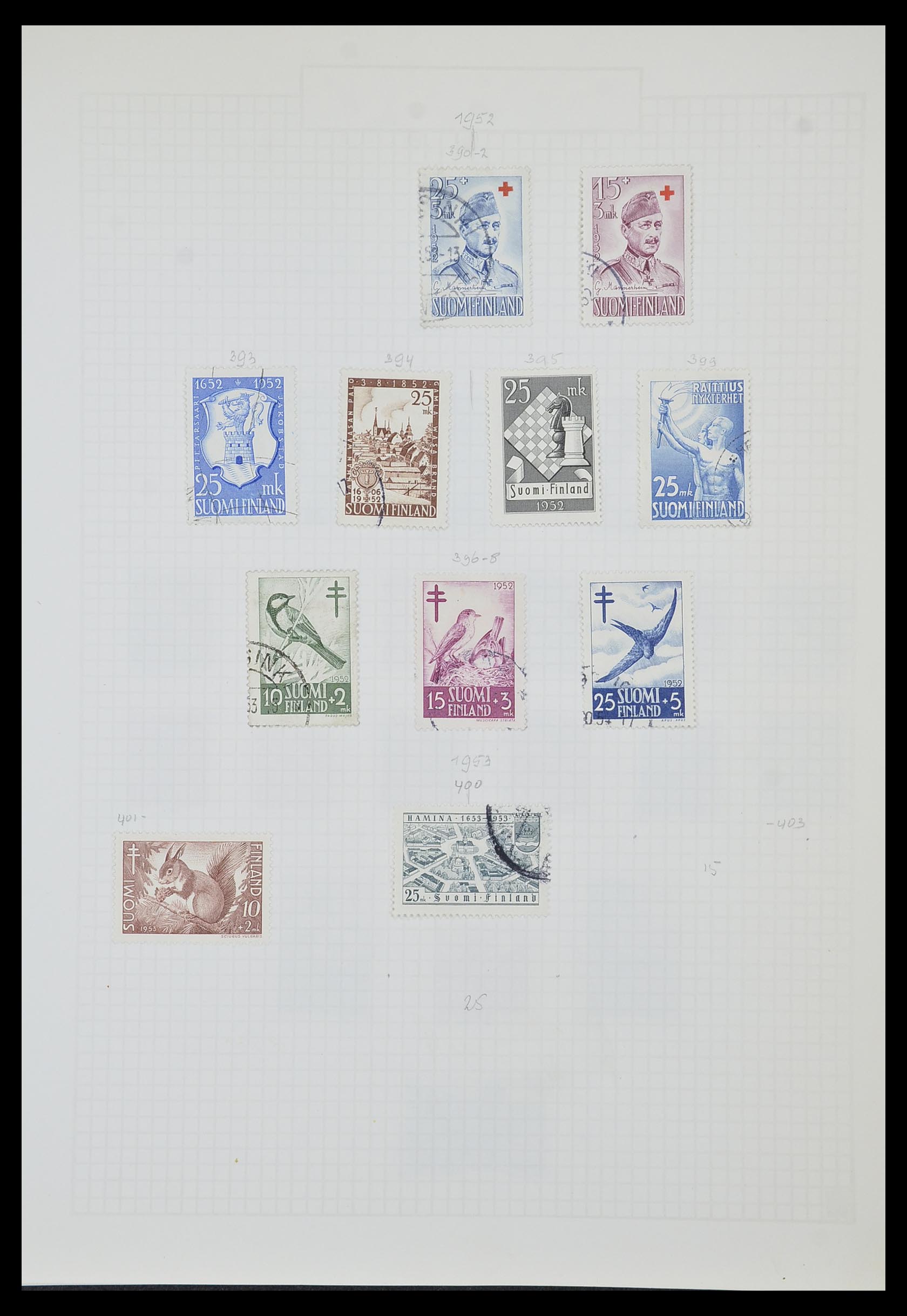 33980 023 - Postzegelverzameling 33980 Finland en Baltische Staten 1866-1990.