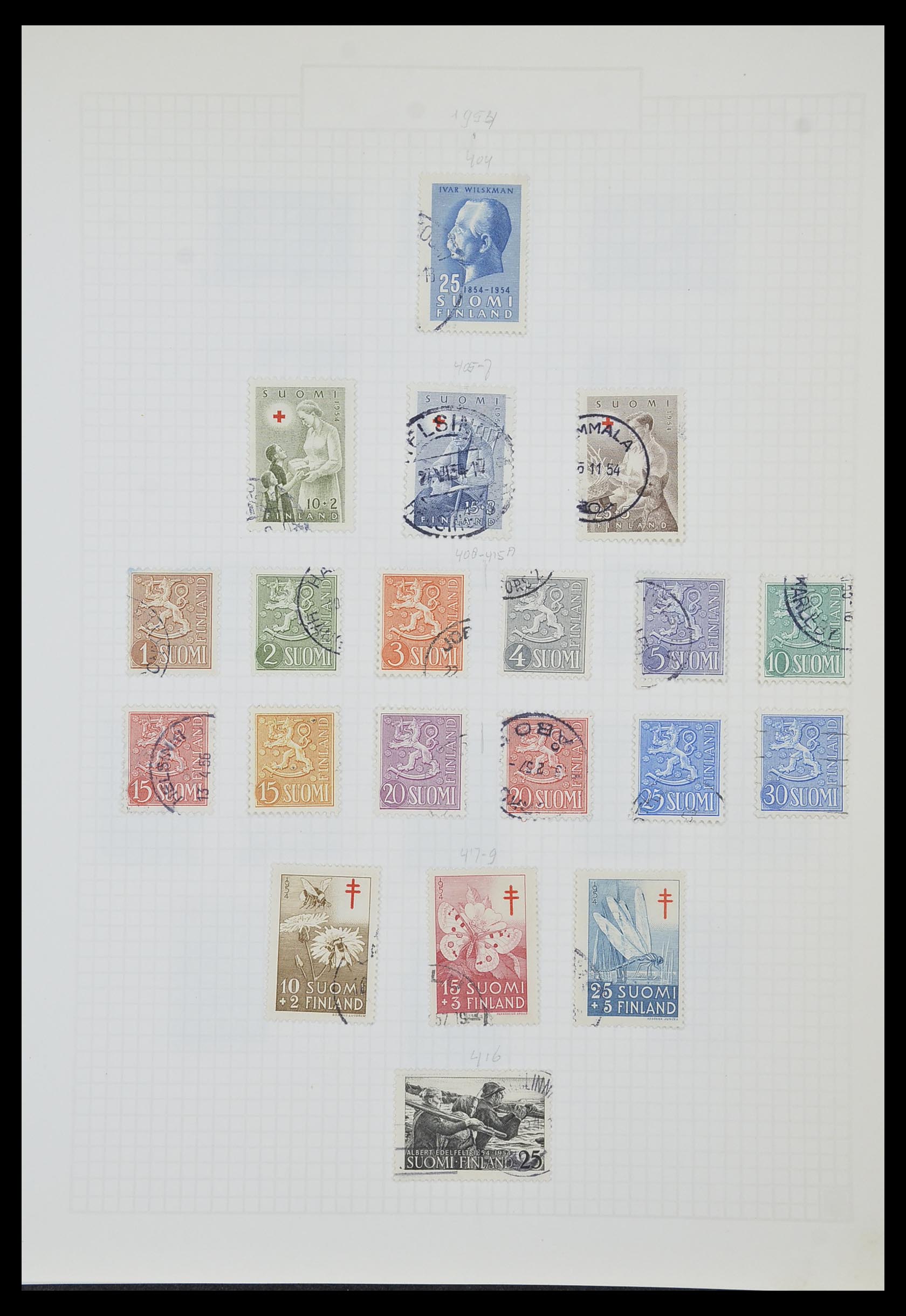 33980 024 - Postzegelverzameling 33980 Finland en Baltische Staten 1866-1990.