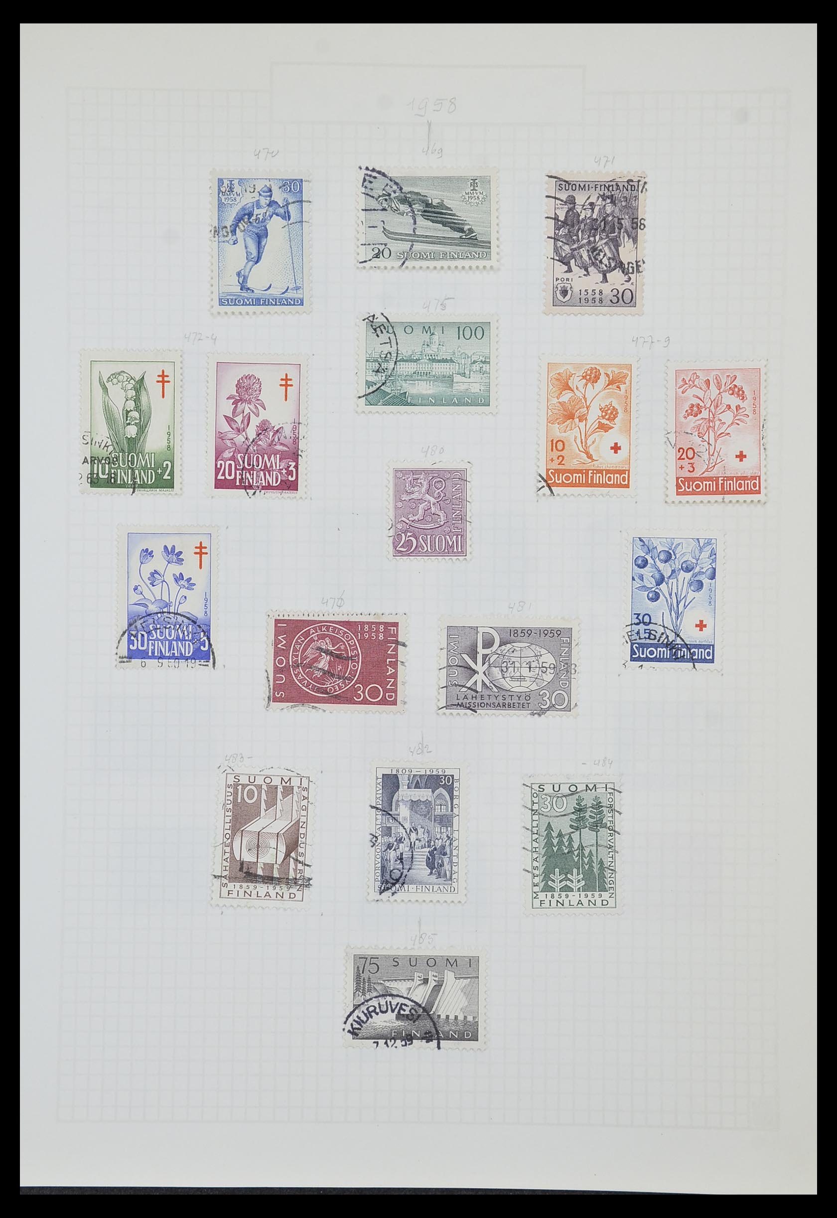 33980 028 - Stamp collection 33980 Finland and Baltic States 1866-1990.